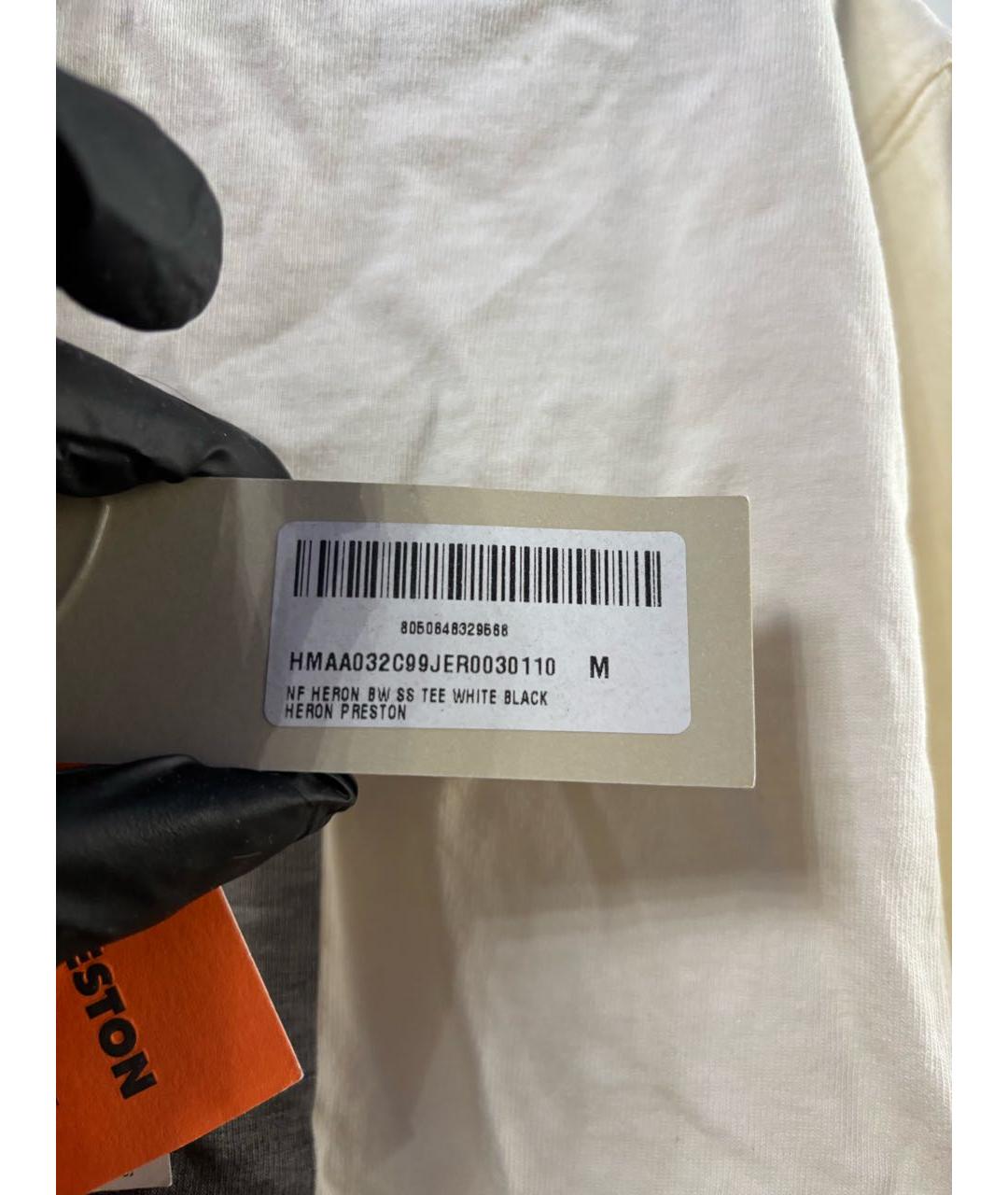 HERON PRESTON Белая хлопковая футболка, фото 6