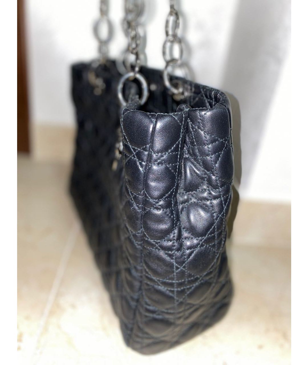 CHRISTIAN DIOR PRE-OWNED Черная кожаная сумка тоут, фото 2