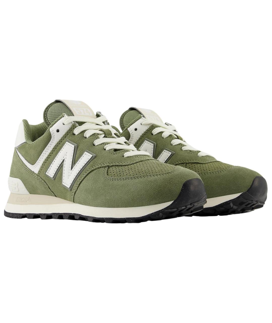 NEW BALANCE Зеленые замшевые кроссовки, фото 2
