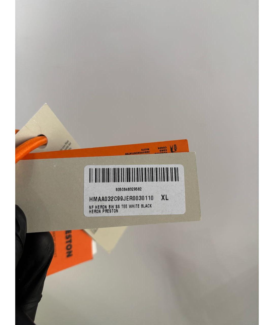 HERON PRESTON Белая хлопковая футболка, фото 6