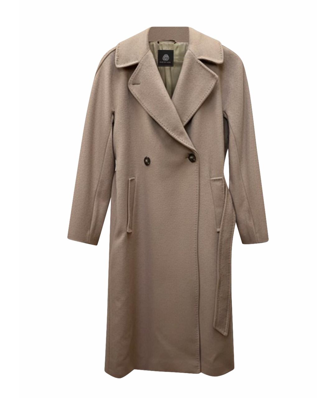 MAX MARA Бежевое шерстяное пальто, фото 1