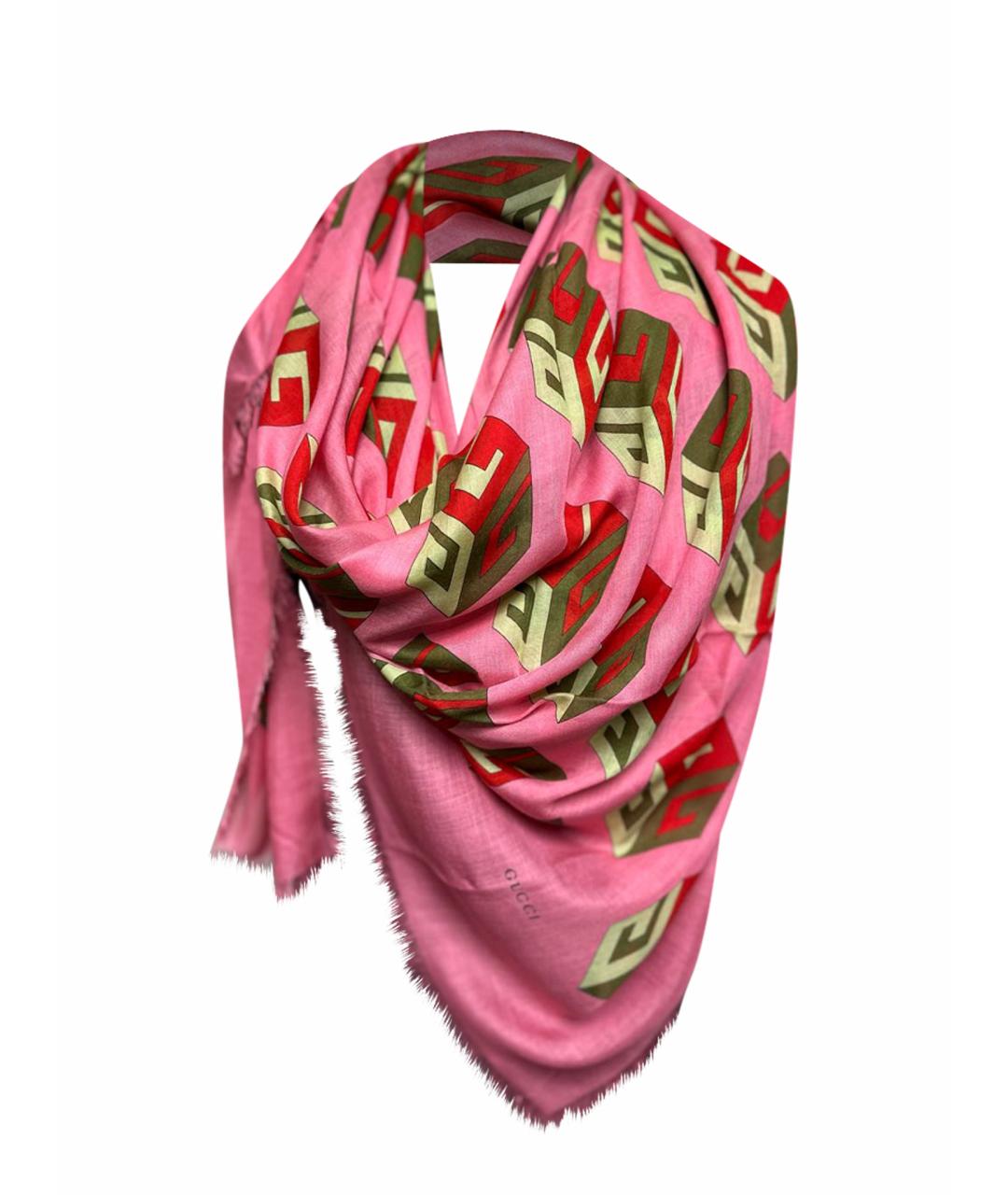 GUCCI Розовый платок, фото 1