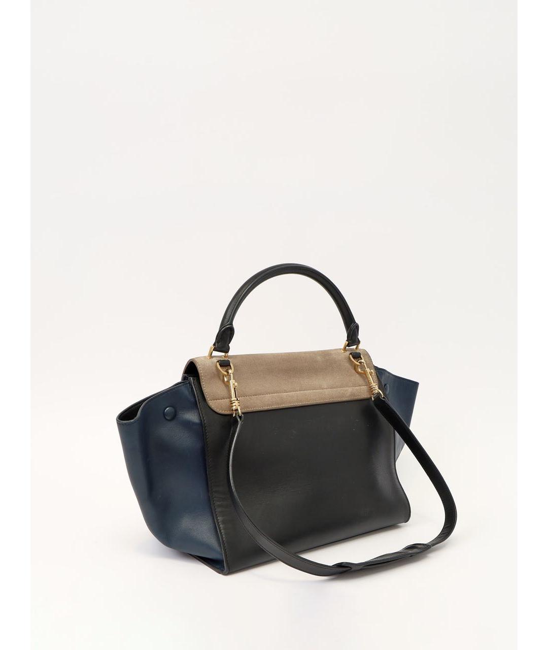 CELINE Черная кожаная сумка с короткими ручками, фото 3