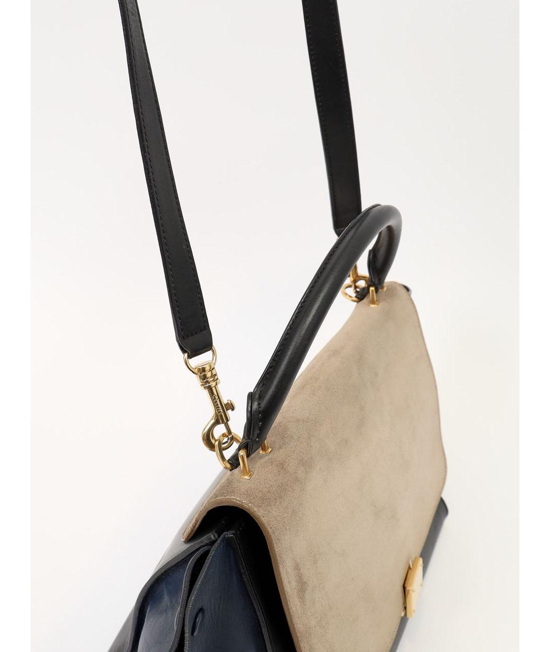 CELINE Черная кожаная сумка с короткими ручками, фото 5