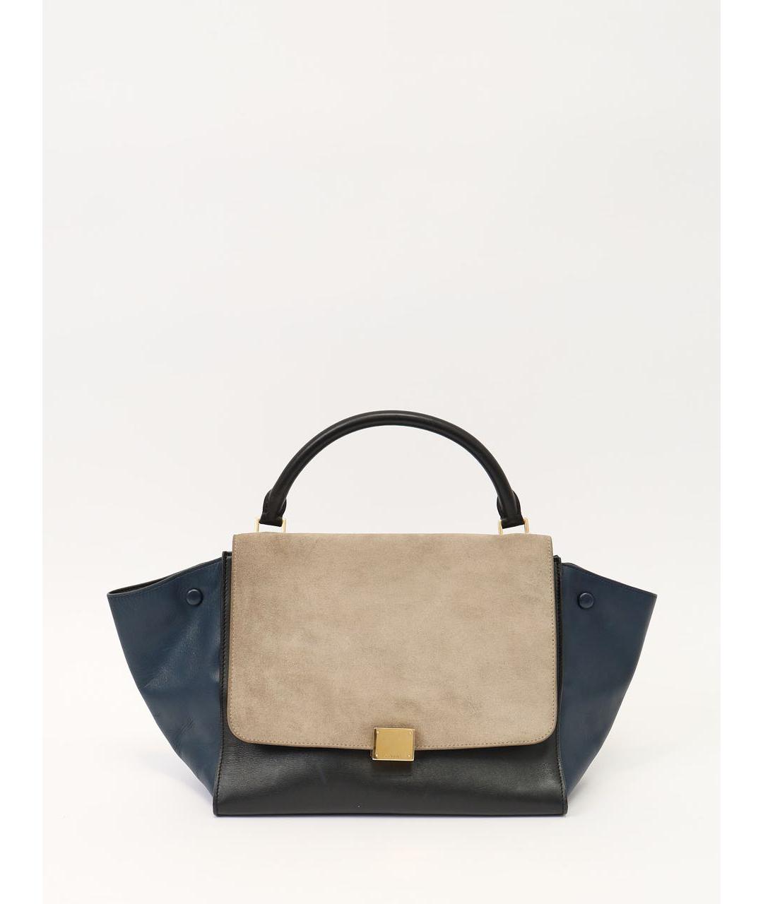 CELINE Черная кожаная сумка с короткими ручками, фото 9