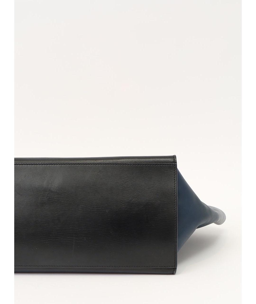 CELINE Черная кожаная сумка с короткими ручками, фото 8