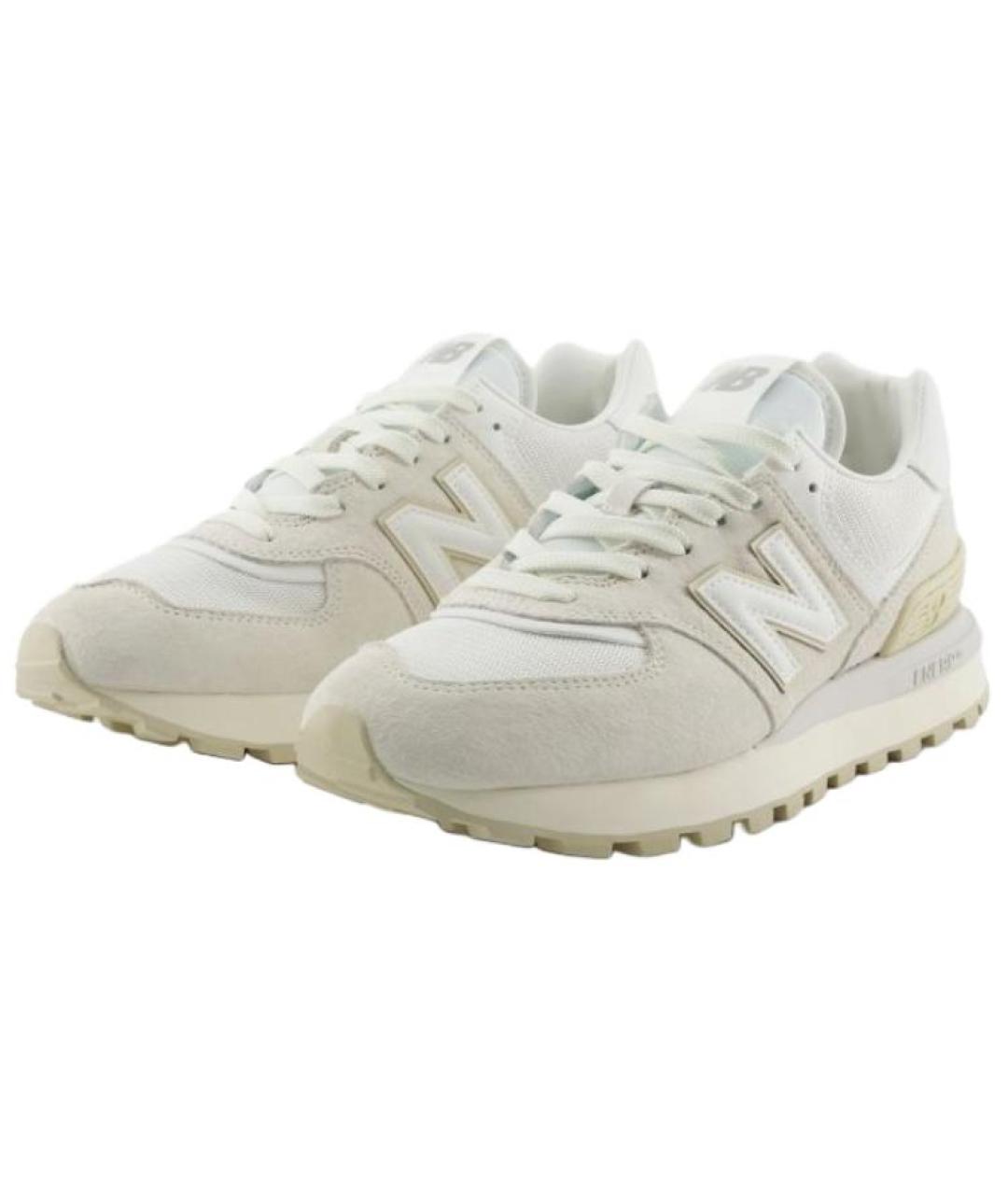 NEW BALANCE Бежевые замшевые кроссовки, фото 2