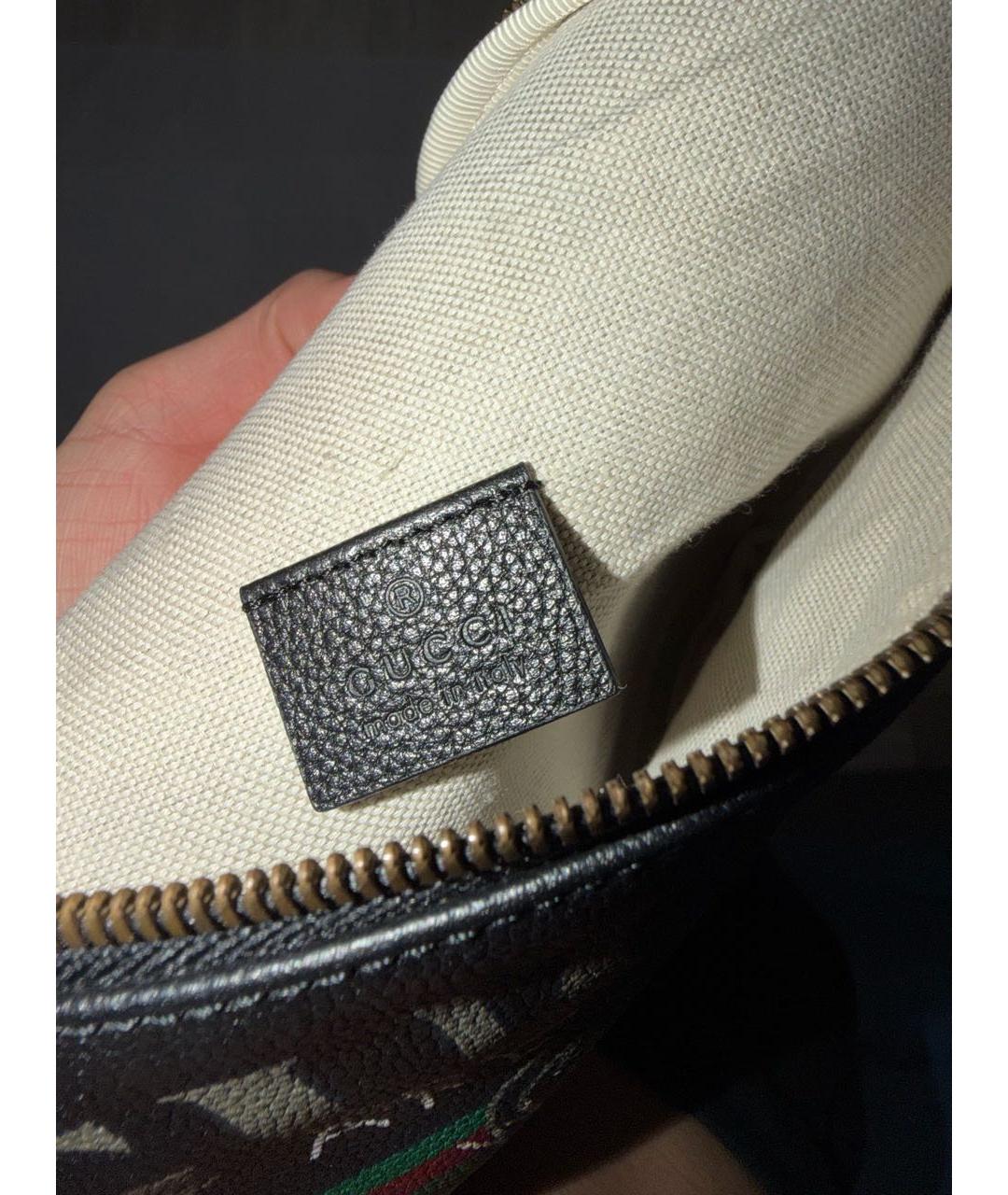 GUCCI Черная кожаная поясная сумка, фото 6