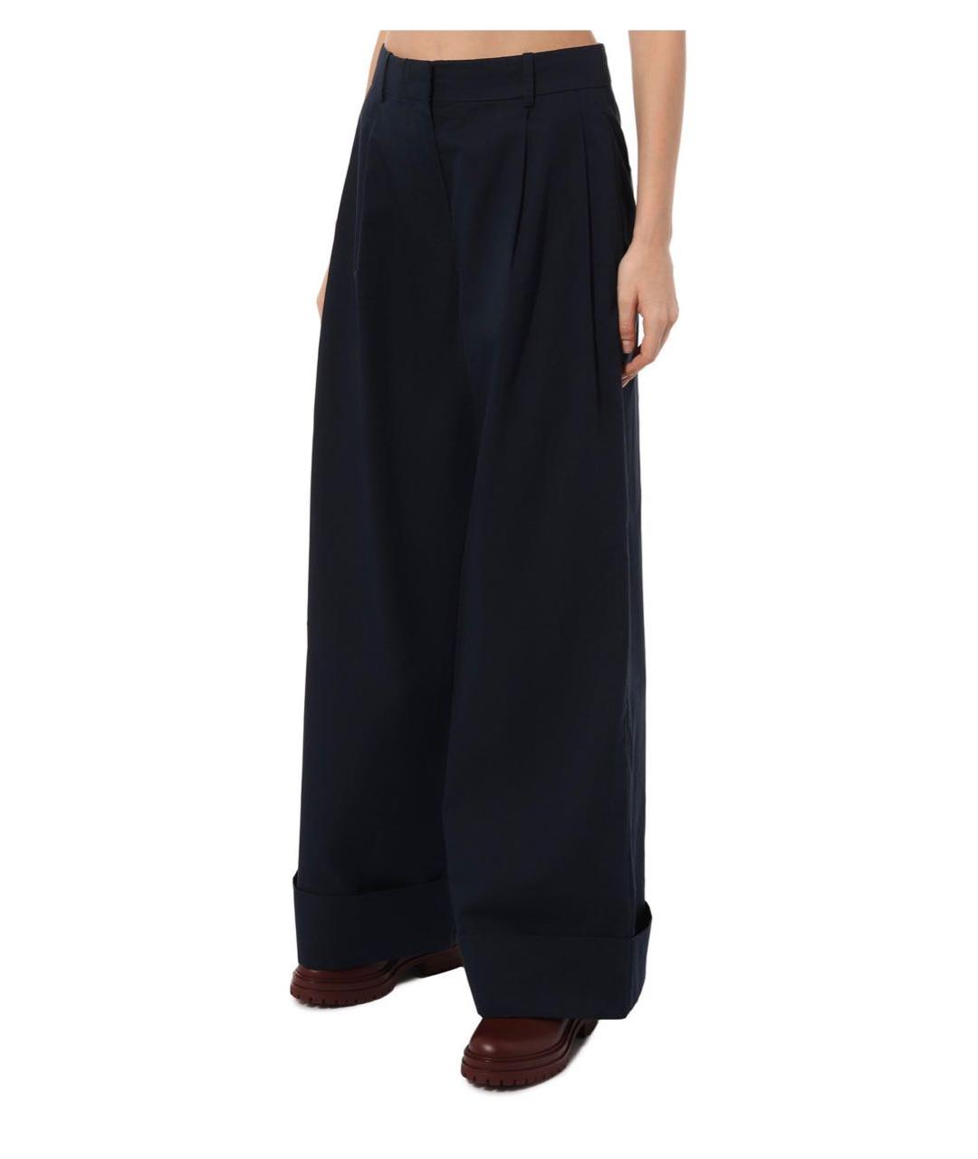 CO Темно-синие хлопковые брюки широкие, фото 6