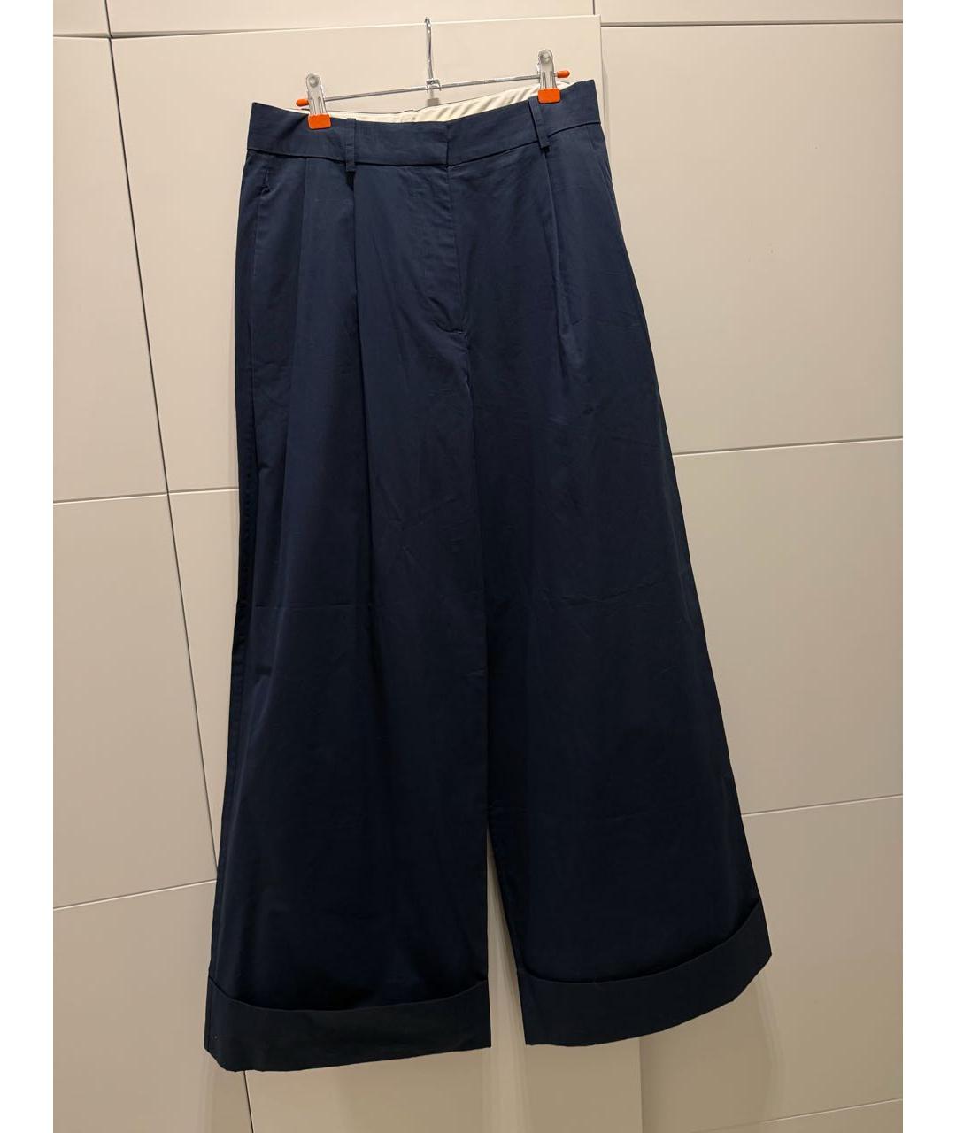 CO Темно-синие хлопковые брюки широкие, фото 2