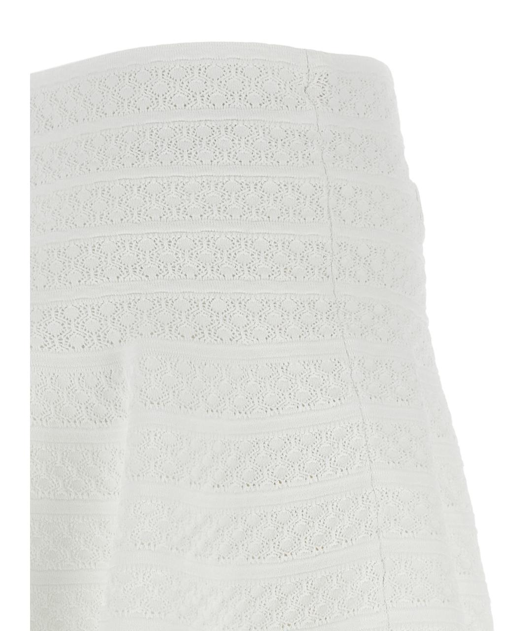 SELF-PORTRAIT Белая вискозная юбка мини, фото 3