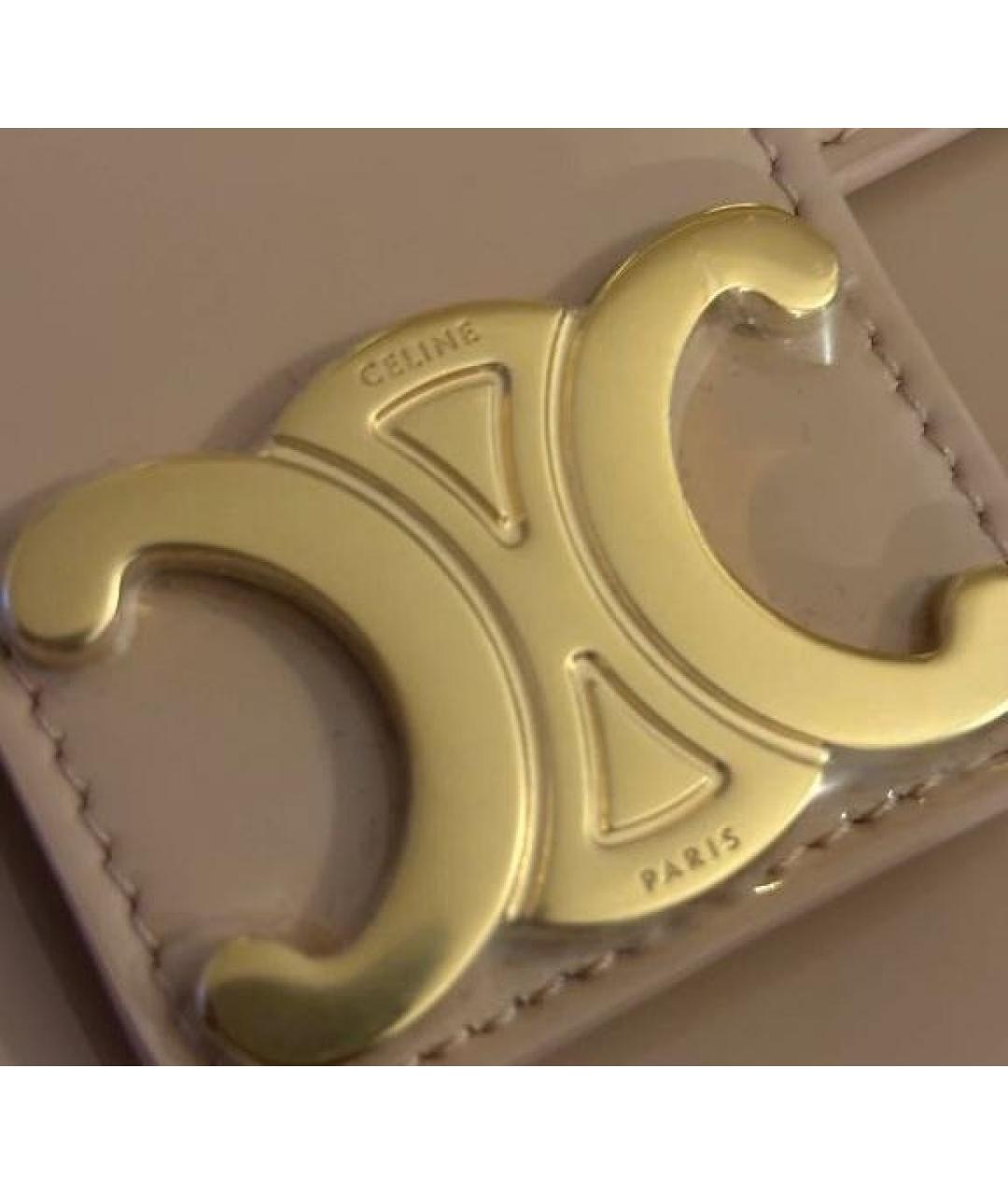 CELINE Розовая сумка через плечо из лакированной кожи, фото 3