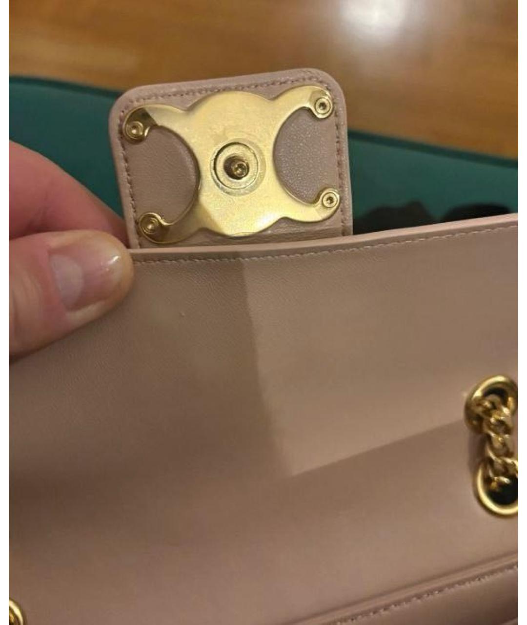 CELINE Розовая сумка через плечо из лакированной кожи, фото 5