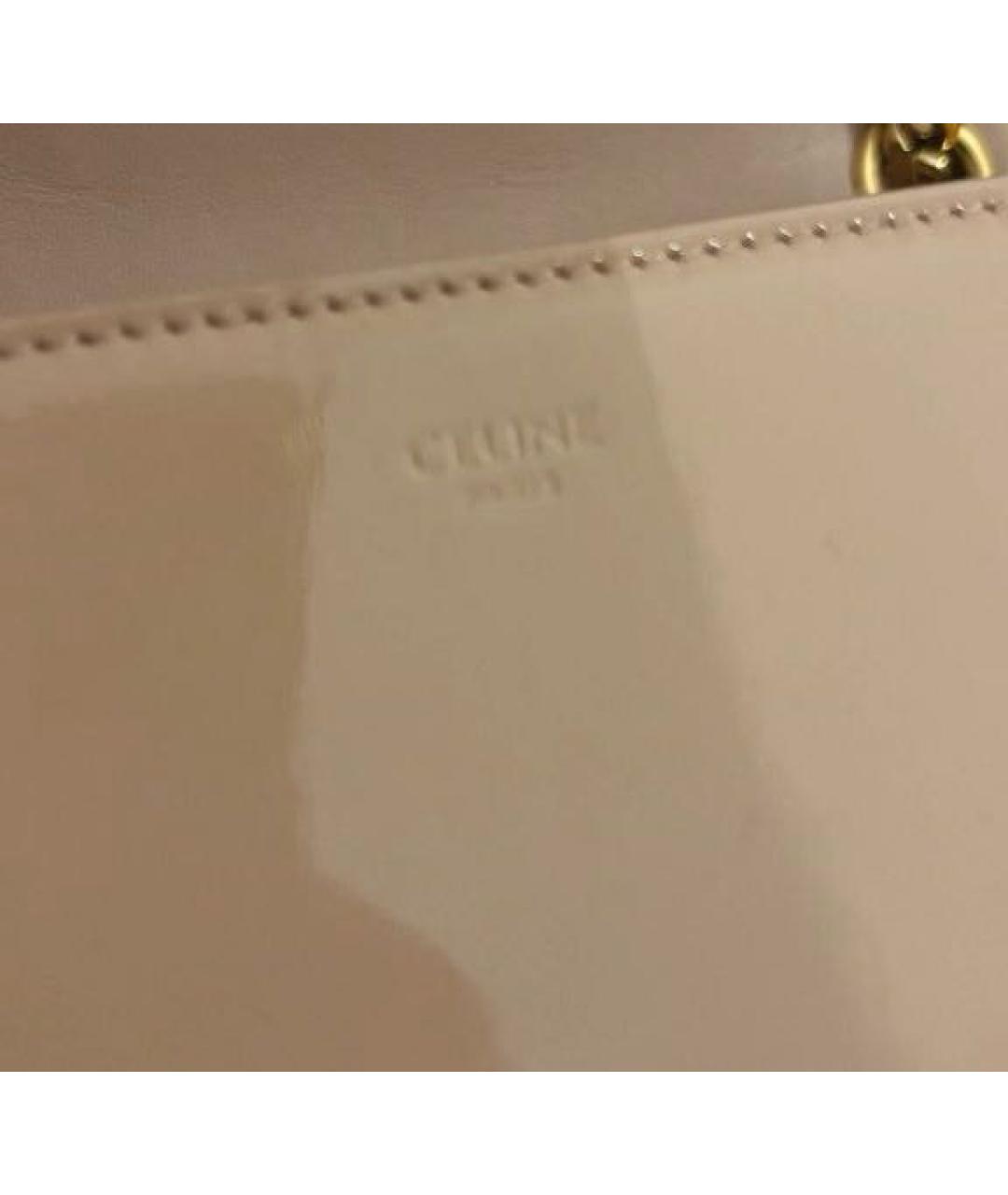 CELINE Розовая сумка через плечо из лакированной кожи, фото 6