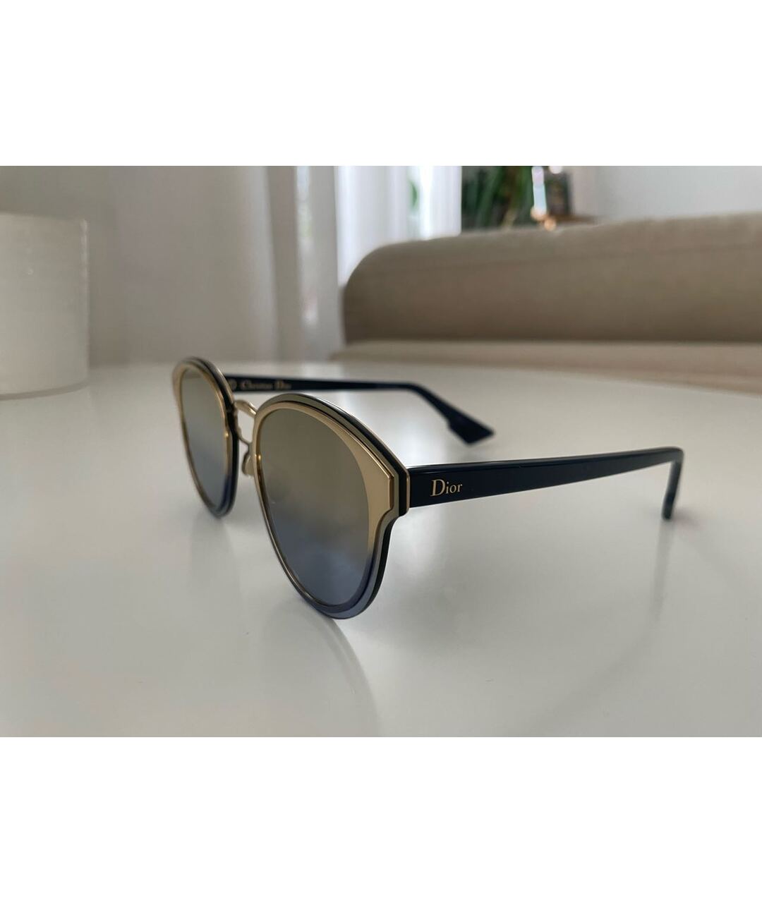 CHRISTIAN DIOR Синие пластиковые солнцезащитные очки, фото 2