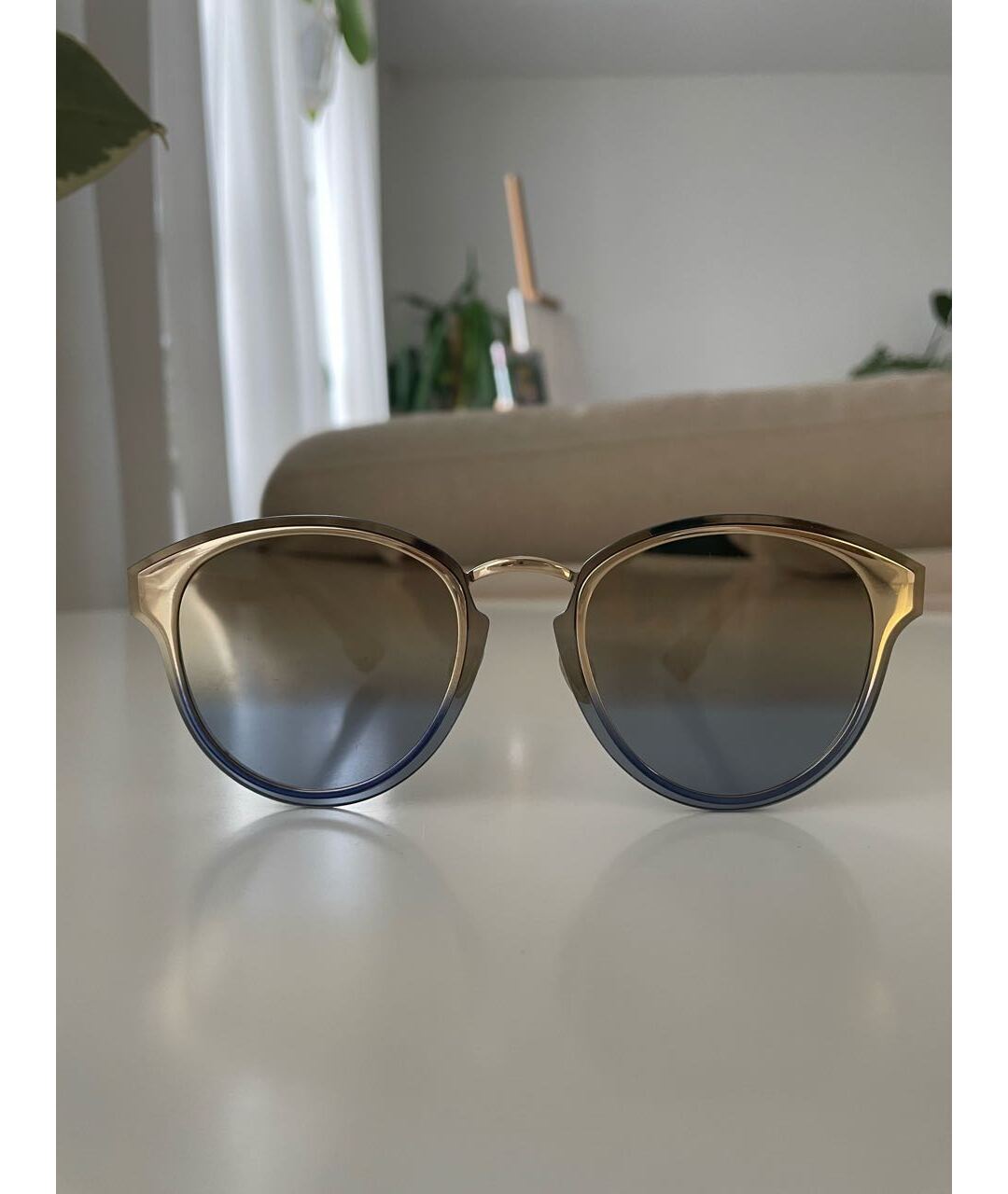 CHRISTIAN DIOR Синие пластиковые солнцезащитные очки, фото 6