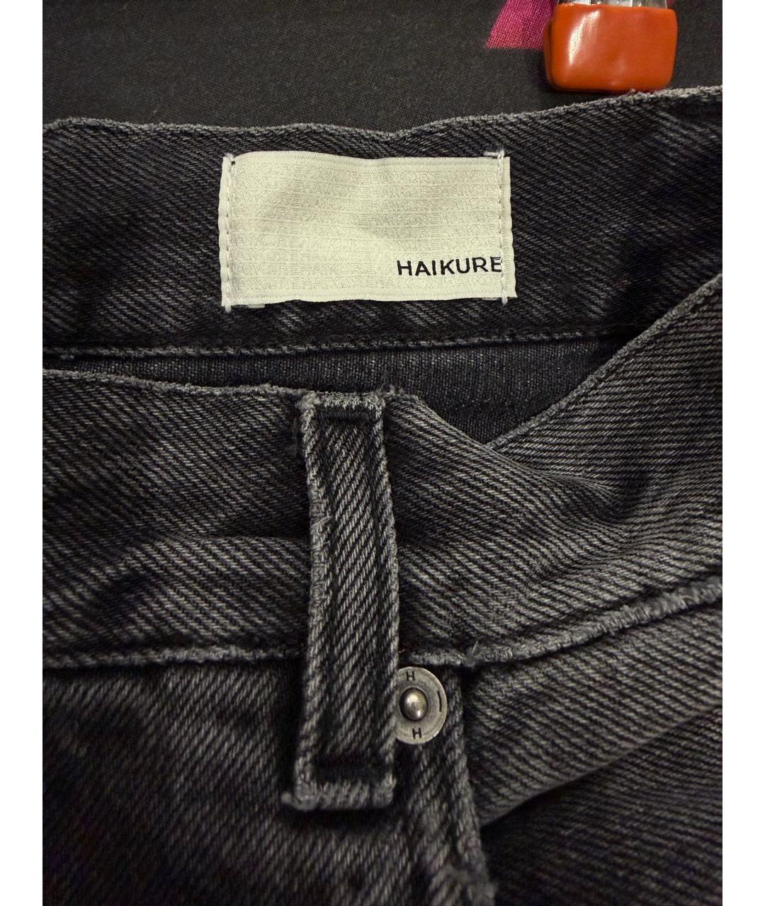 HAIKURE Серые хлопковые прямые джинсы, фото 5