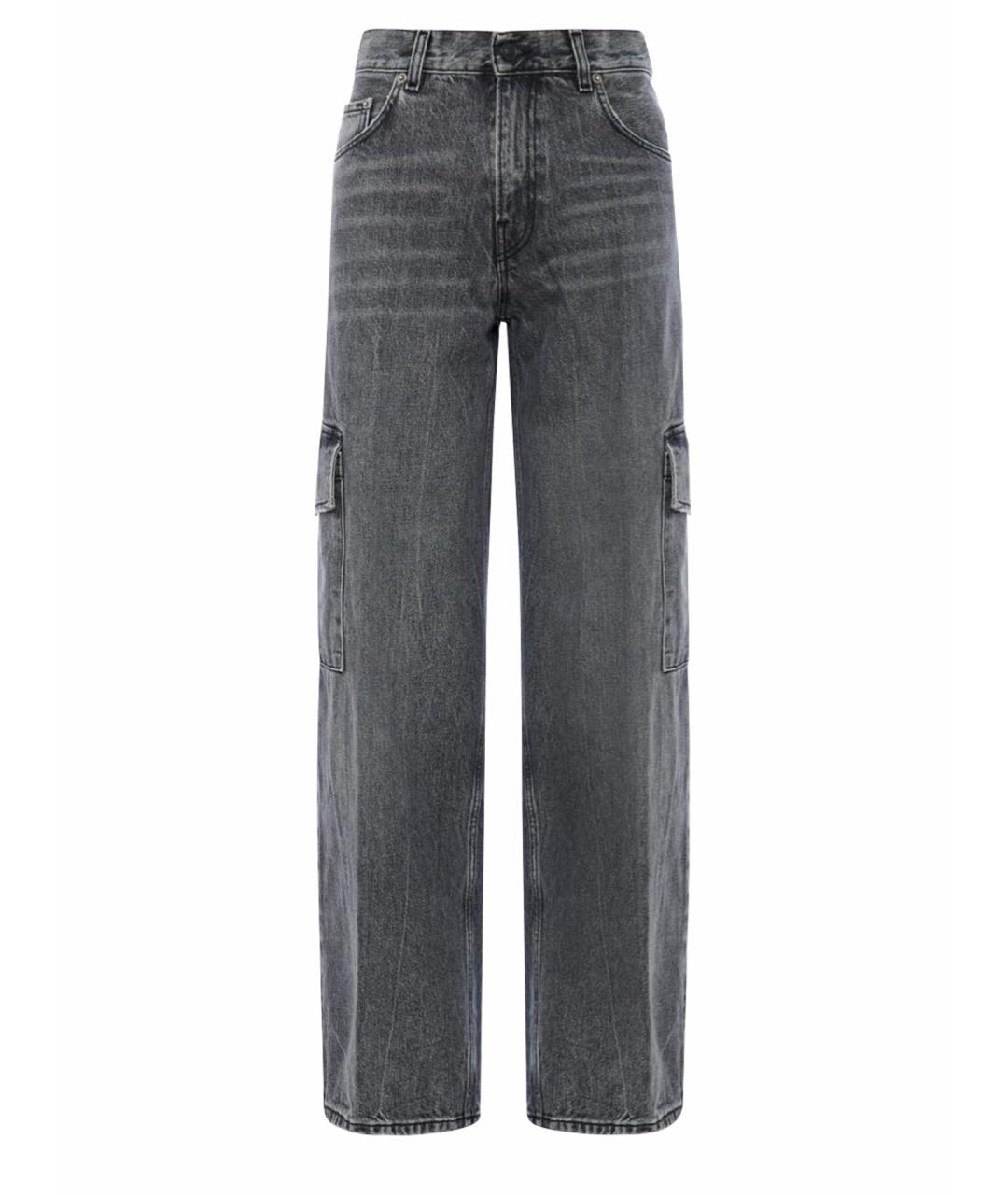 HAIKURE Серые хлопковые прямые джинсы, фото 1