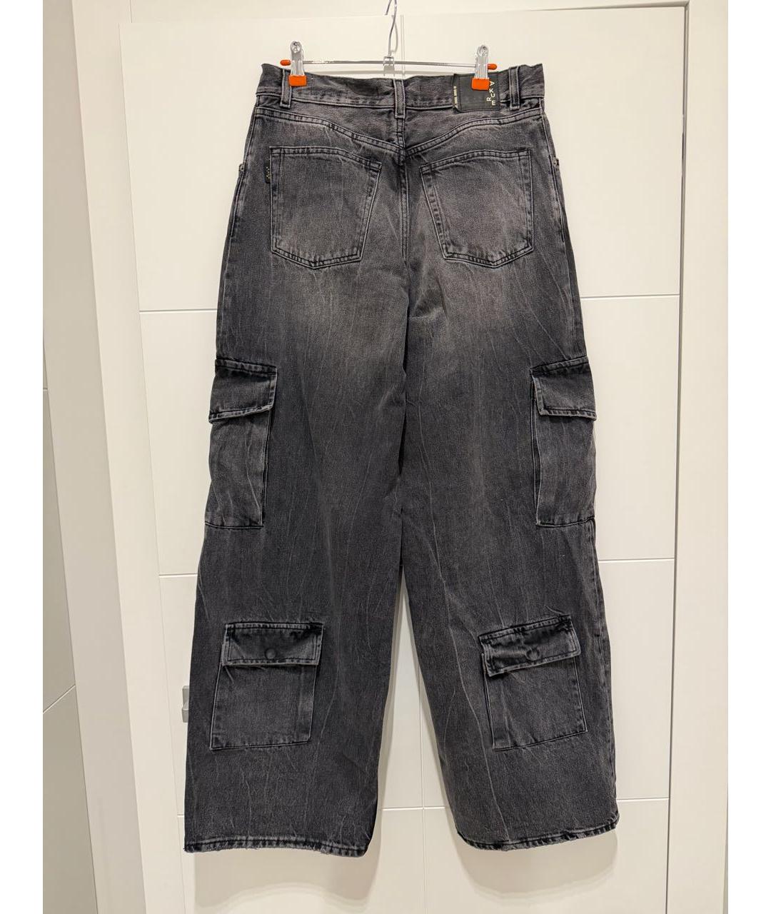 HAIKURE Серые хлопковые прямые джинсы, фото 4