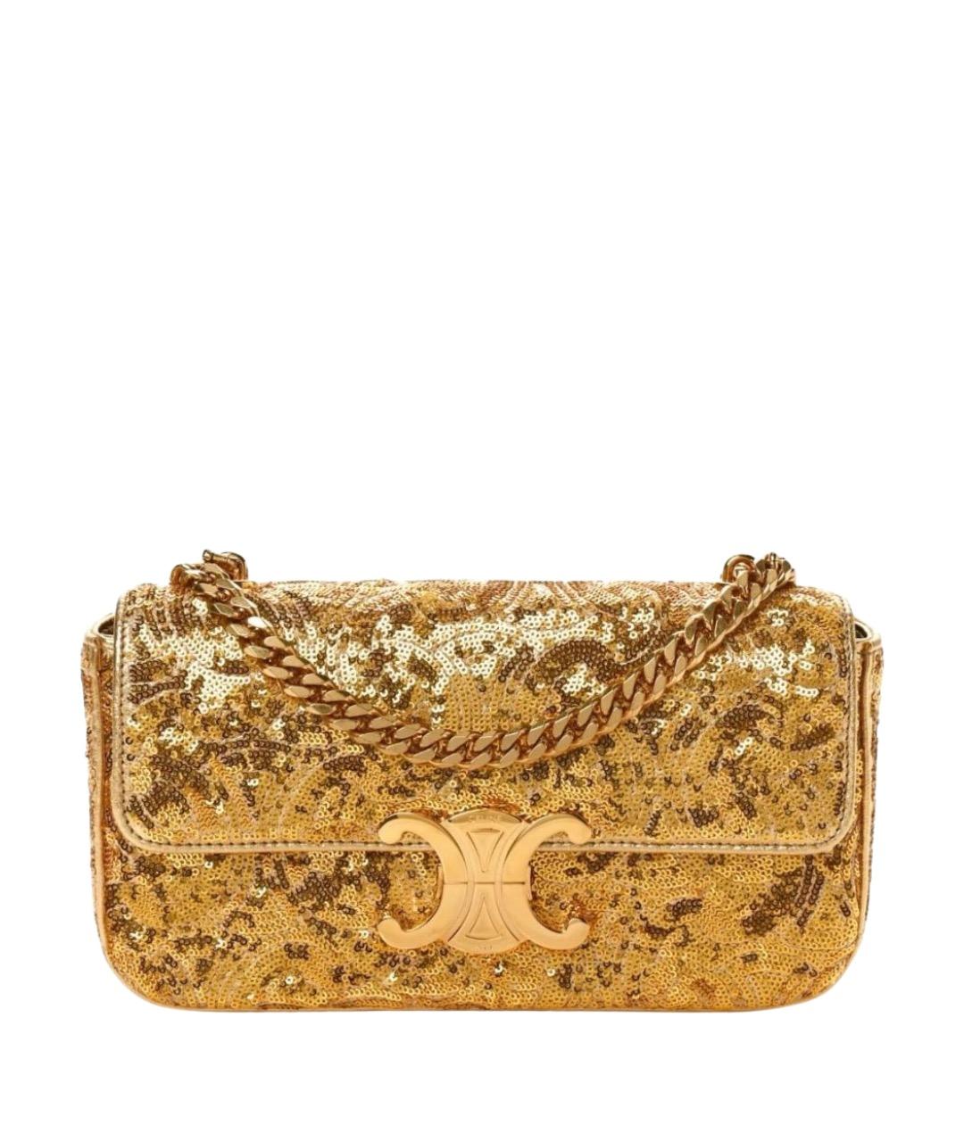 CELINE Золотая сумка через плечо, фото 1