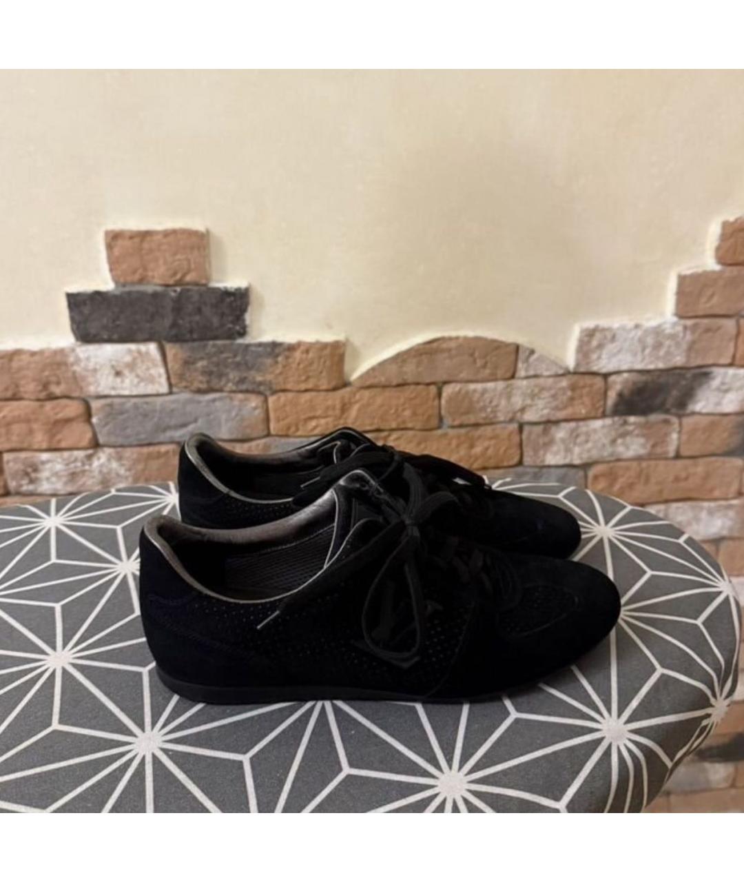 LOUIS VUITTON Черные замшевые кроссовки, фото 7
