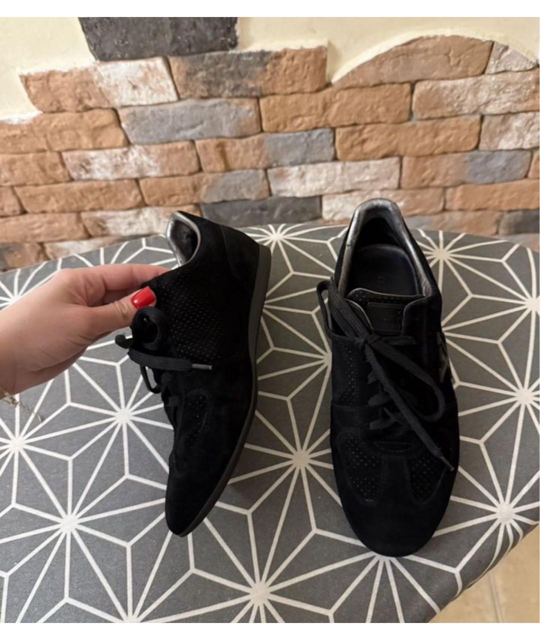 LOUIS VUITTON Черные замшевые кроссовки, фото 6