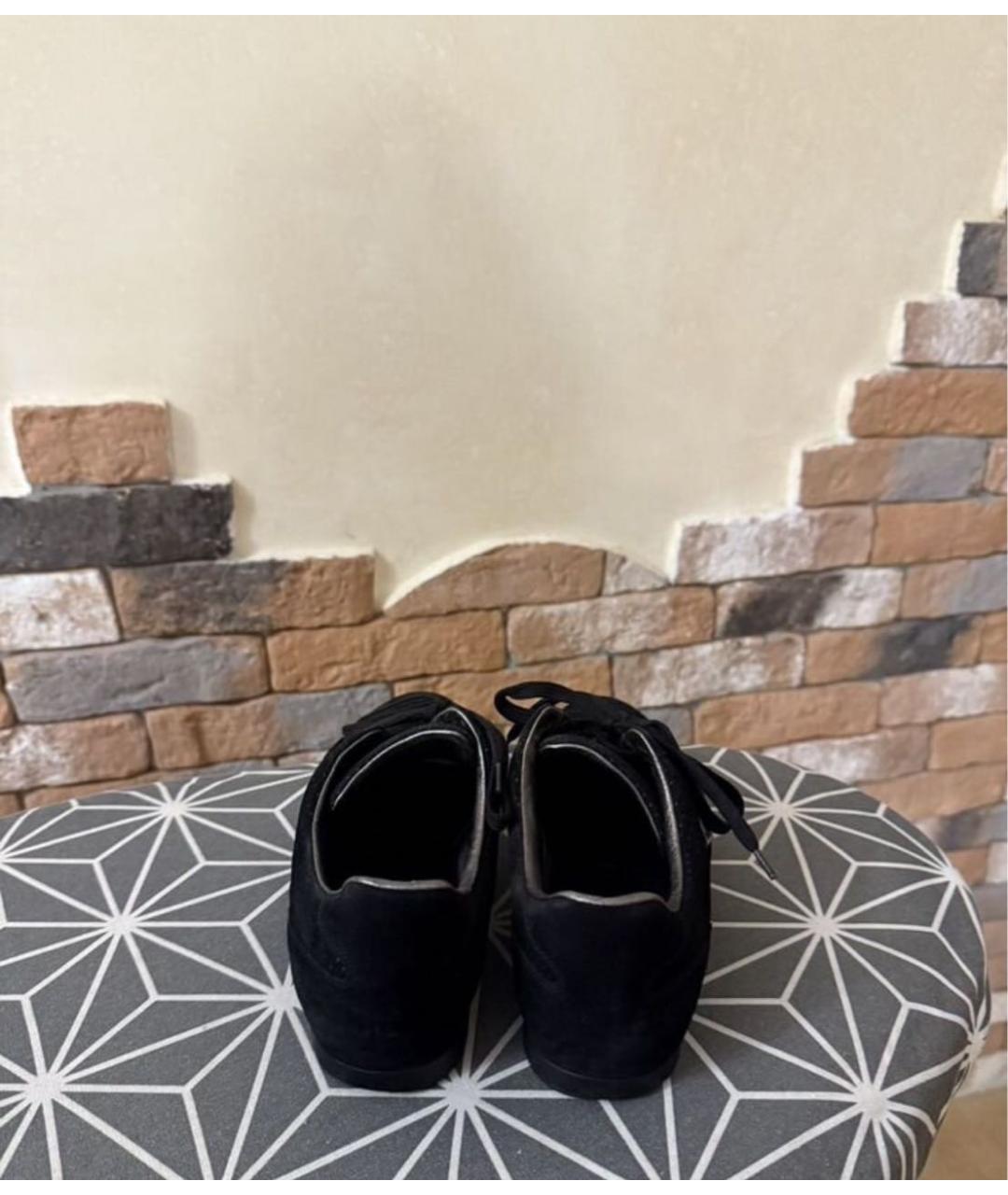 LOUIS VUITTON Черные замшевые кроссовки, фото 5