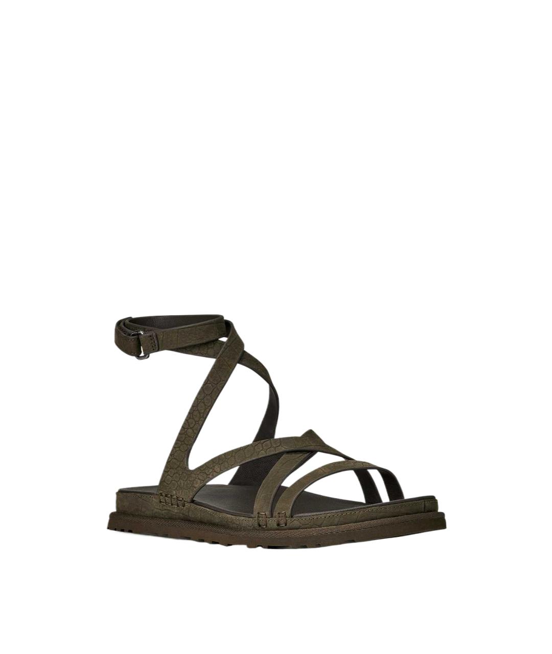 UGG AUSTRALIA Серые кожаные сандалии, фото 3