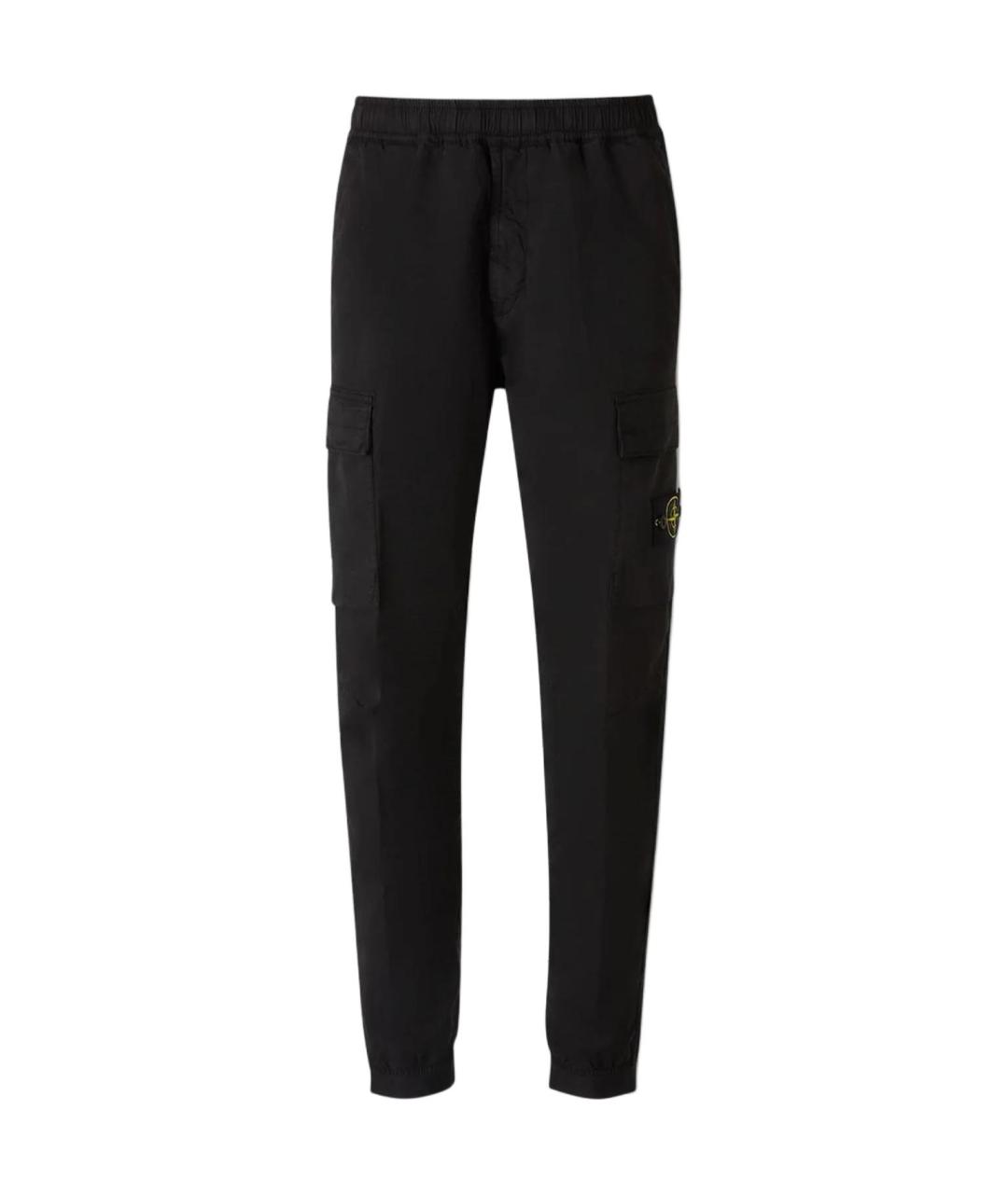 STONE ISLAND Черные брюки чинос, фото 1