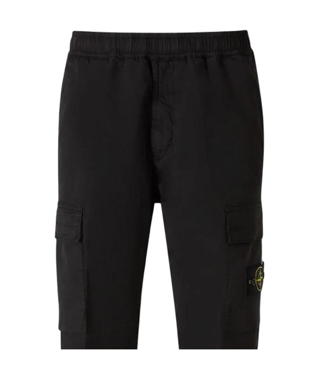 STONE ISLAND Черные брюки чинос, фото 5