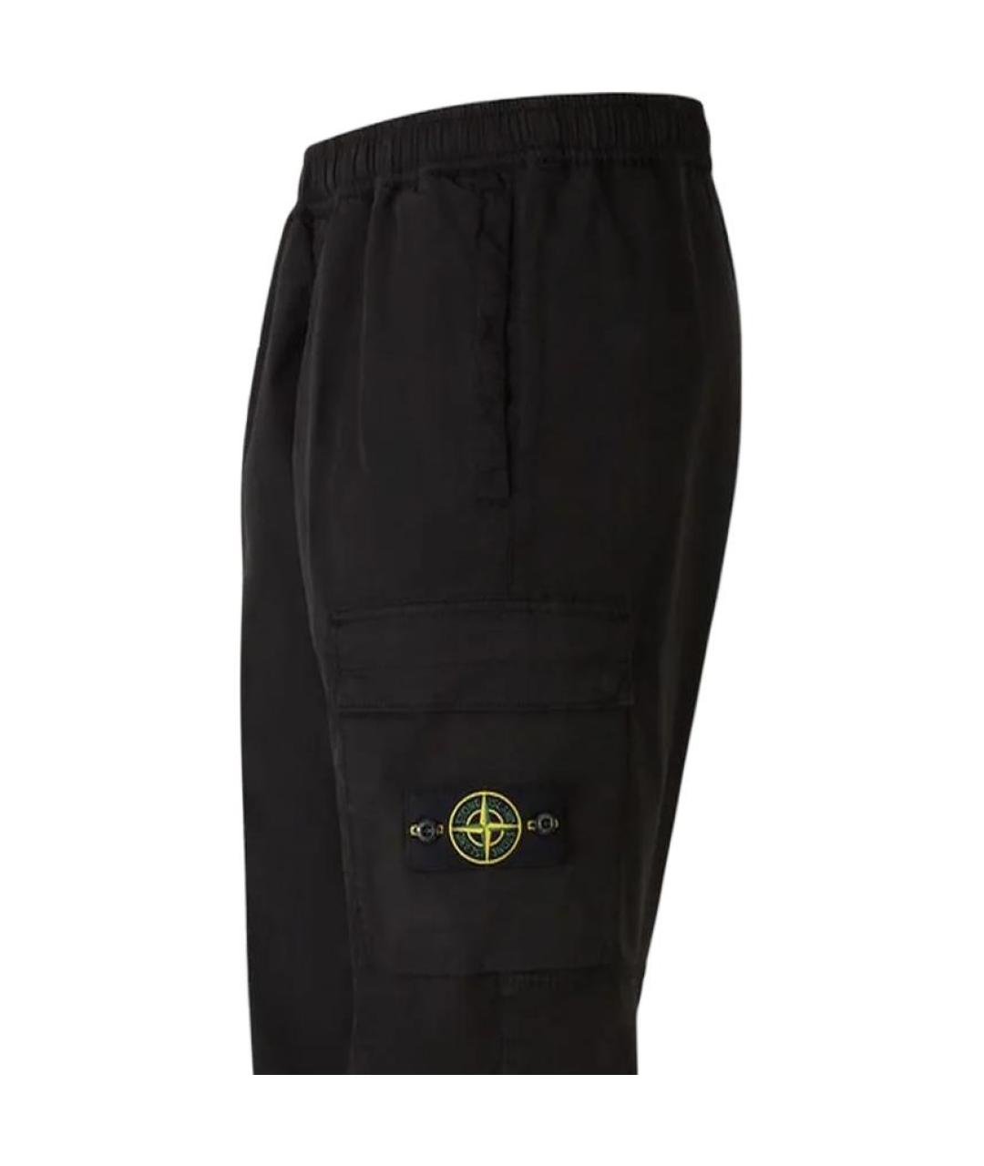 STONE ISLAND Черные брюки чинос, фото 4