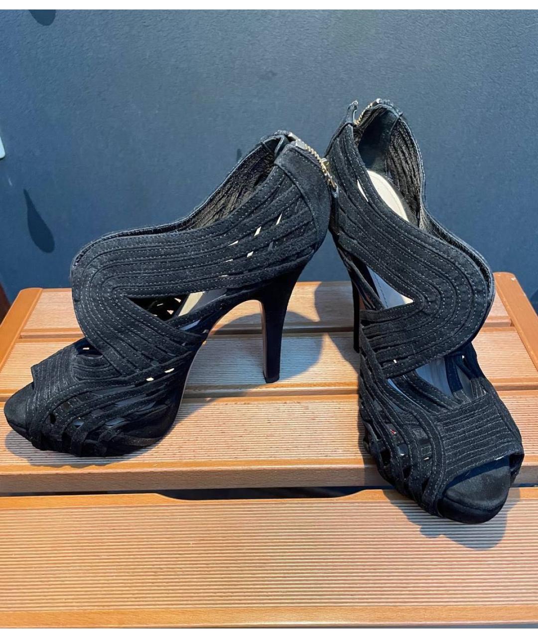 PRADA Черные замшевые босоножки, фото 3