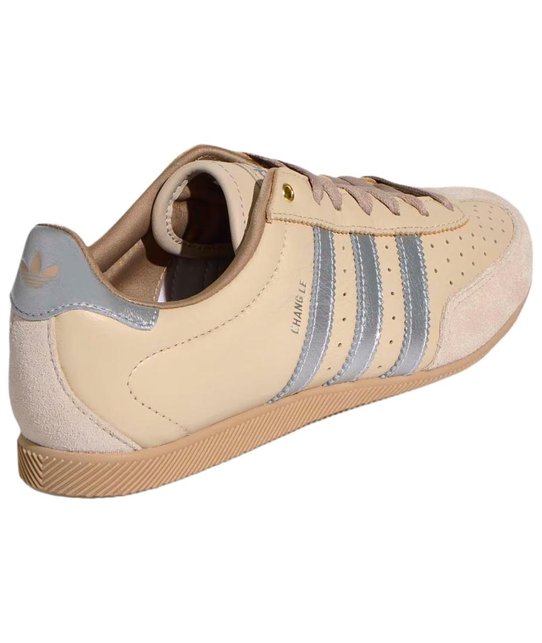ADIDAS Бежевые кожаные кеды, фото 4