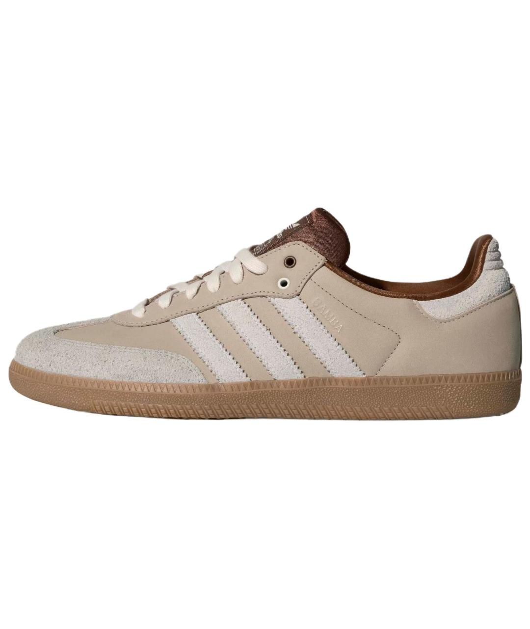 ADIDAS Бежевые кожаные кеды, фото 2