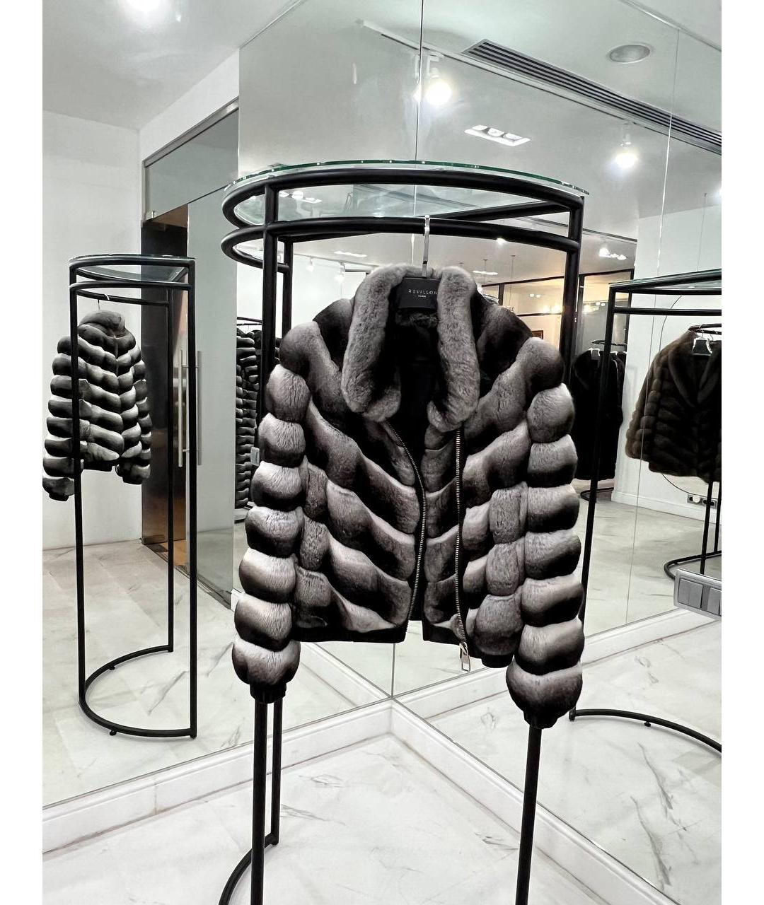 WANGER Серая меховая шуба, фото 3