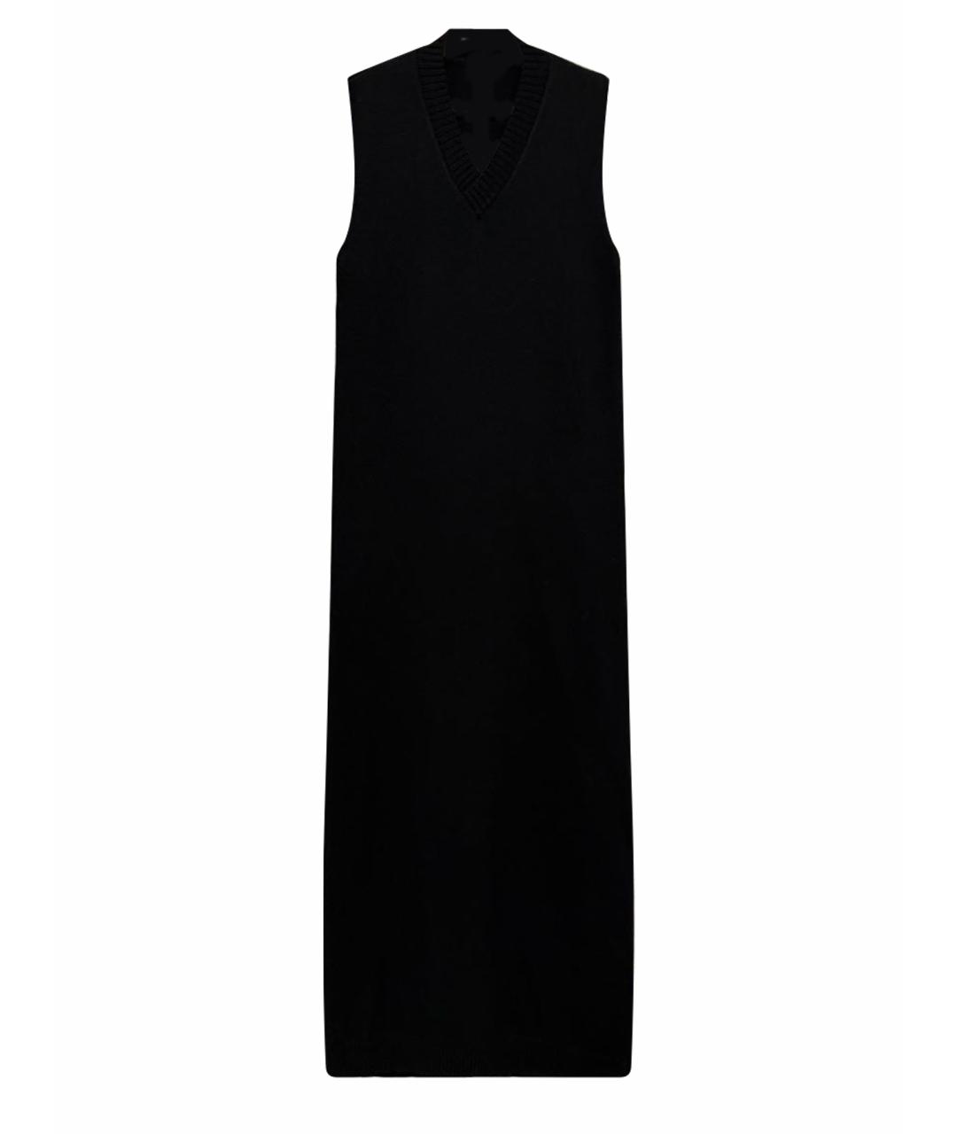 ASPESI Черное хлопковое повседневное платье, фото 1