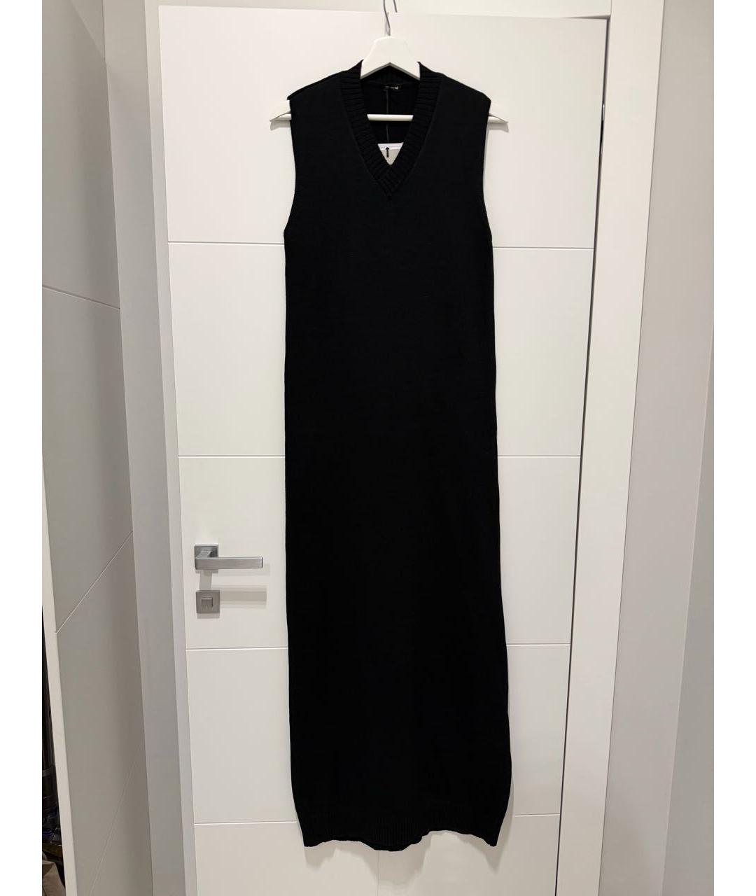 ASPESI Черное хлопковое повседневное платье, фото 8