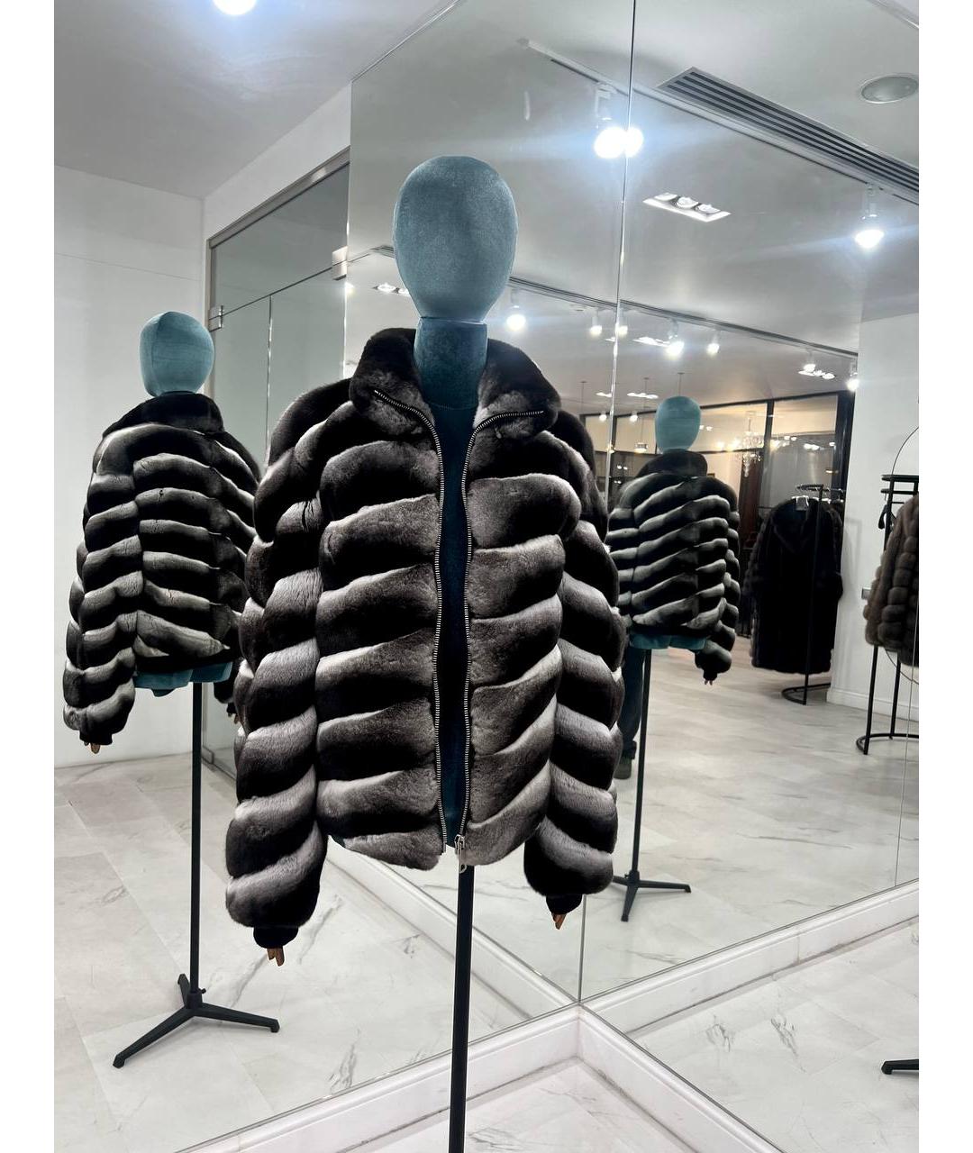 WANGER Серая меховая шуба, фото 3