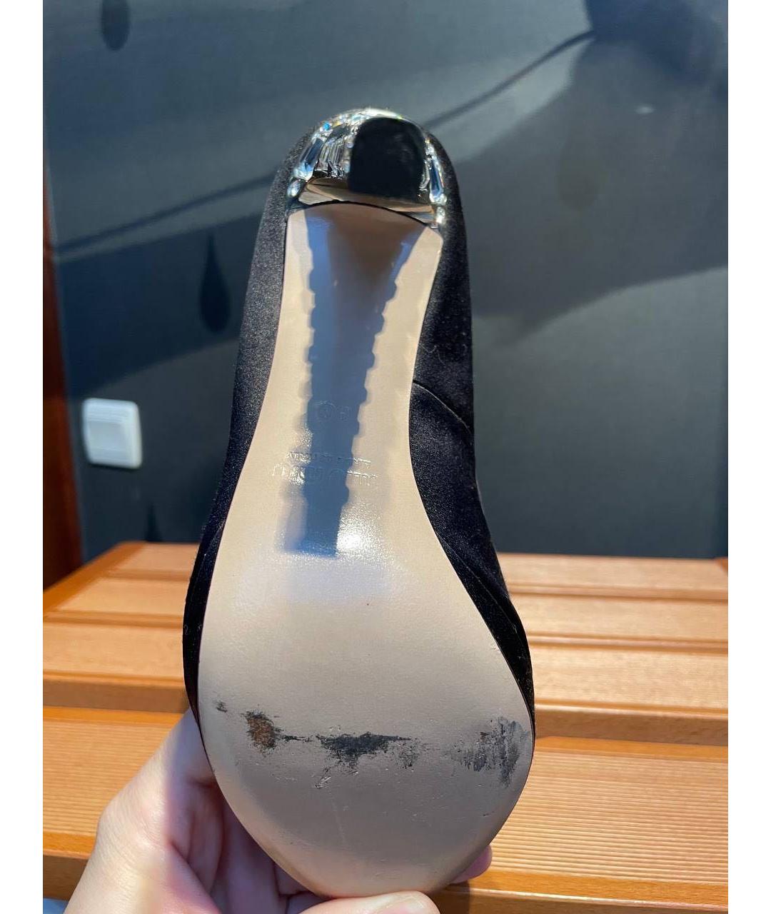 MIU MIU Черные текстильные туфли, фото 5