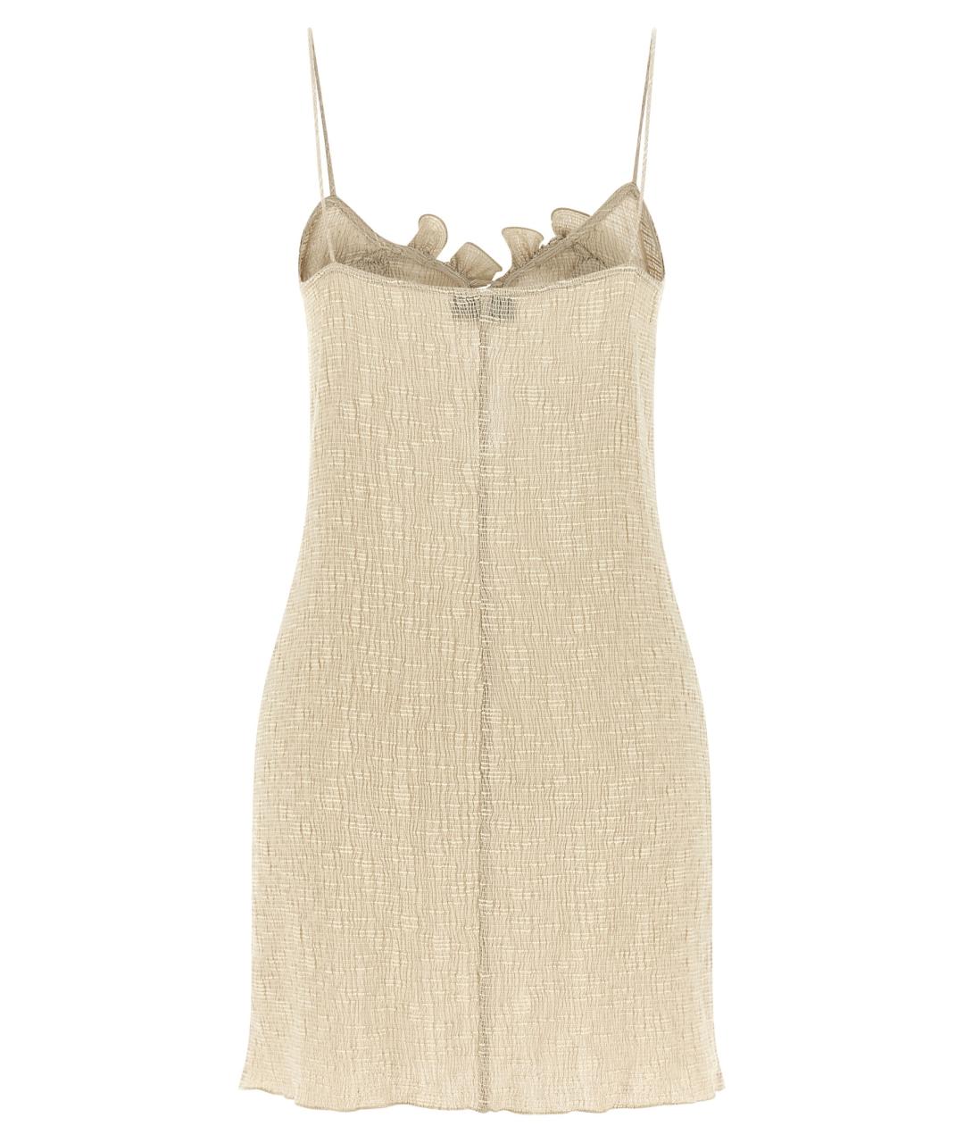 MAGDA BUTRYM Бежевое хлопковое повседневное платье, фото 2