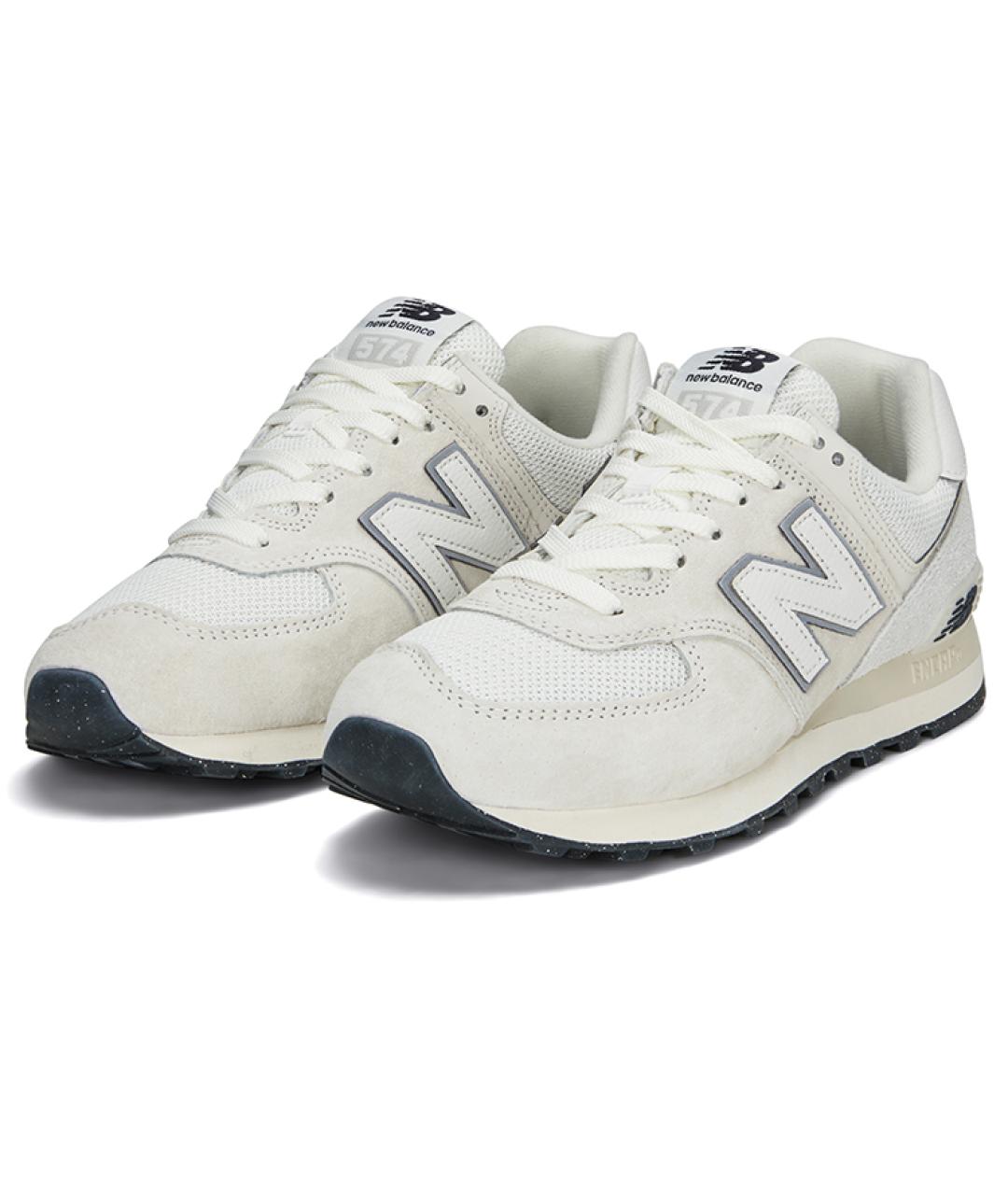 NEW BALANCE Серые кожаные кроссовки, фото 4