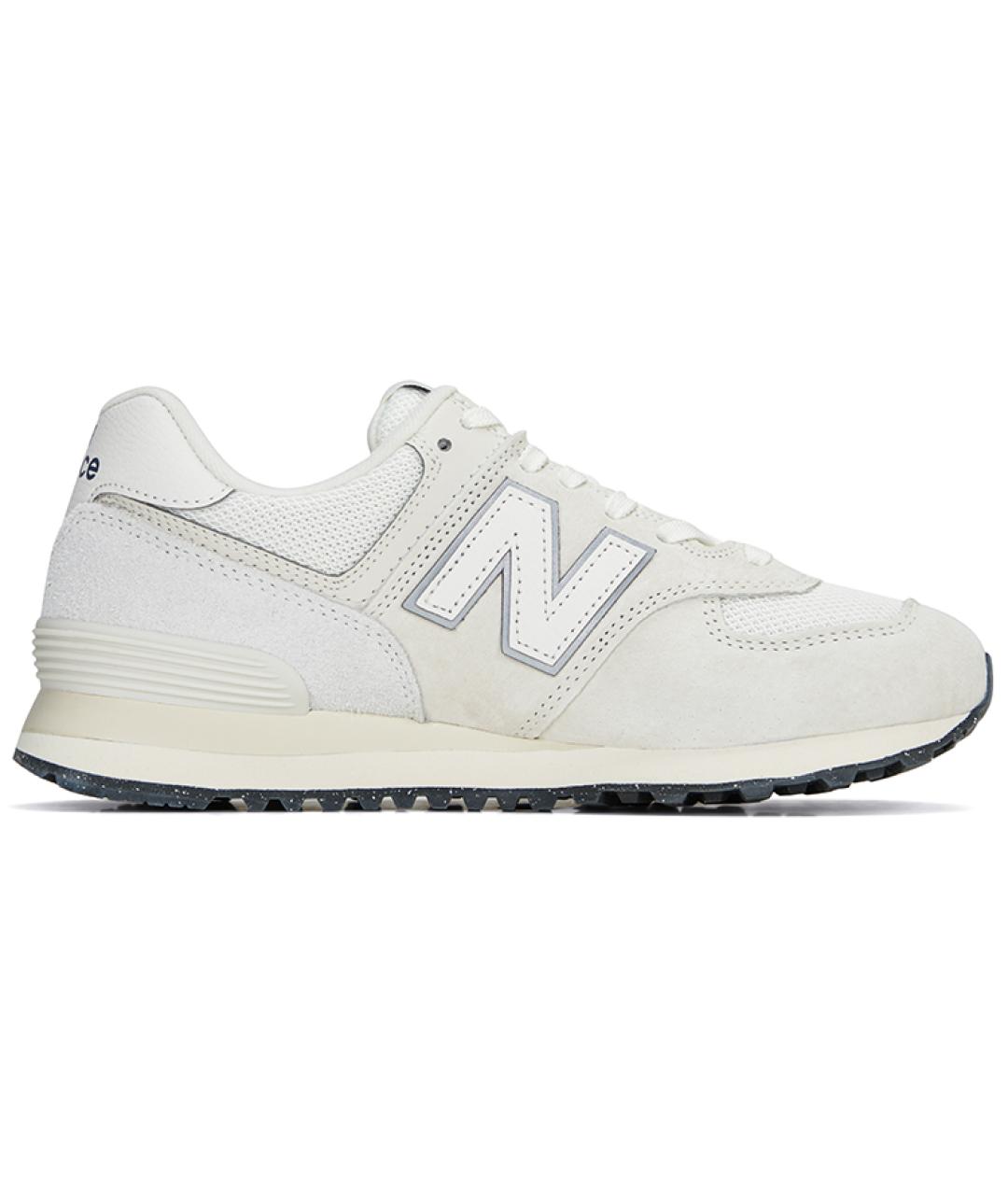 NEW BALANCE Серые кожаные кроссовки, фото 1