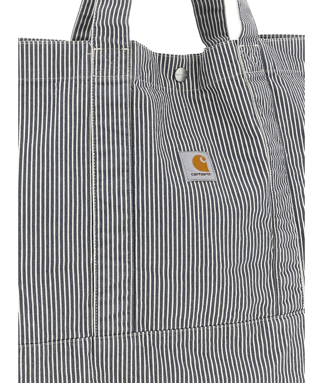 CARHARTT WIP Серая хлопковая сумка тоут, фото 3