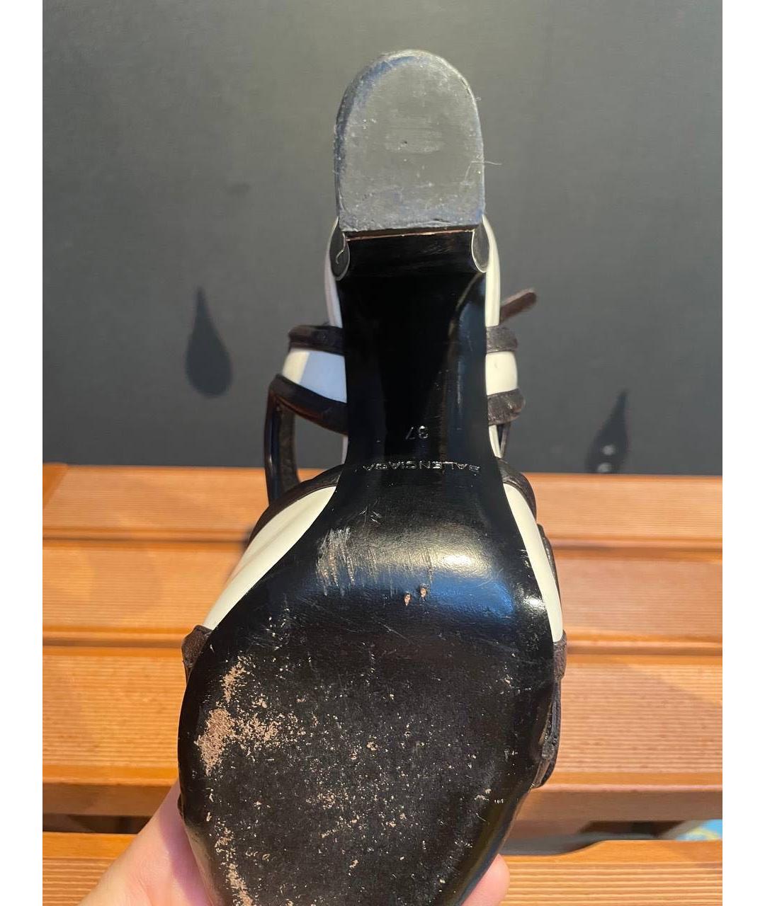 BALENCIAGA Мульти текстильные босоножки, фото 6