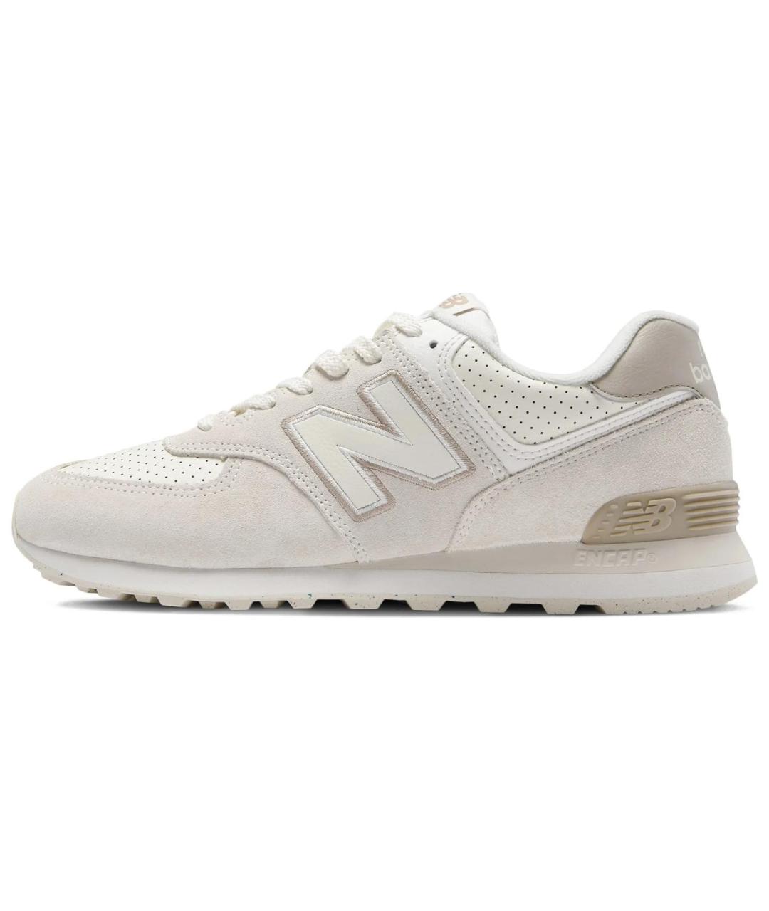 NEW BALANCE Белые замшевые кроссовки, фото 2