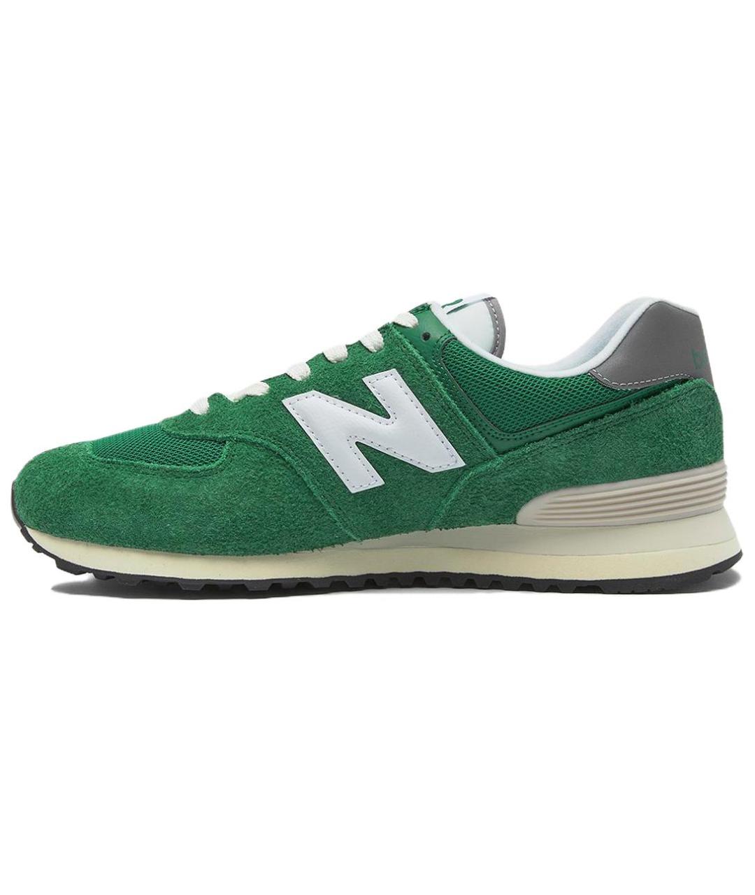 NEW BALANCE Зеленые замшевые кроссовки, фото 2