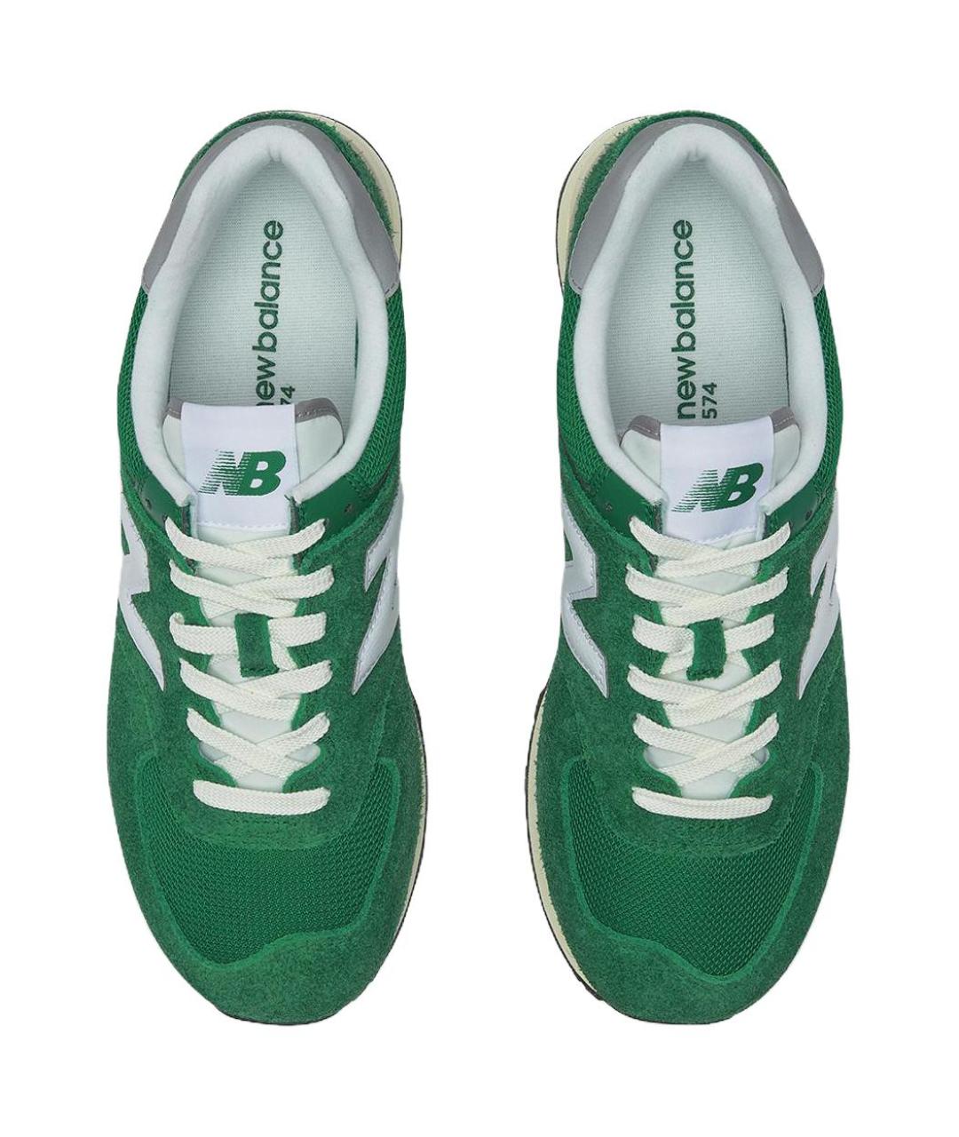 NEW BALANCE Зеленые замшевые кроссовки, фото 4