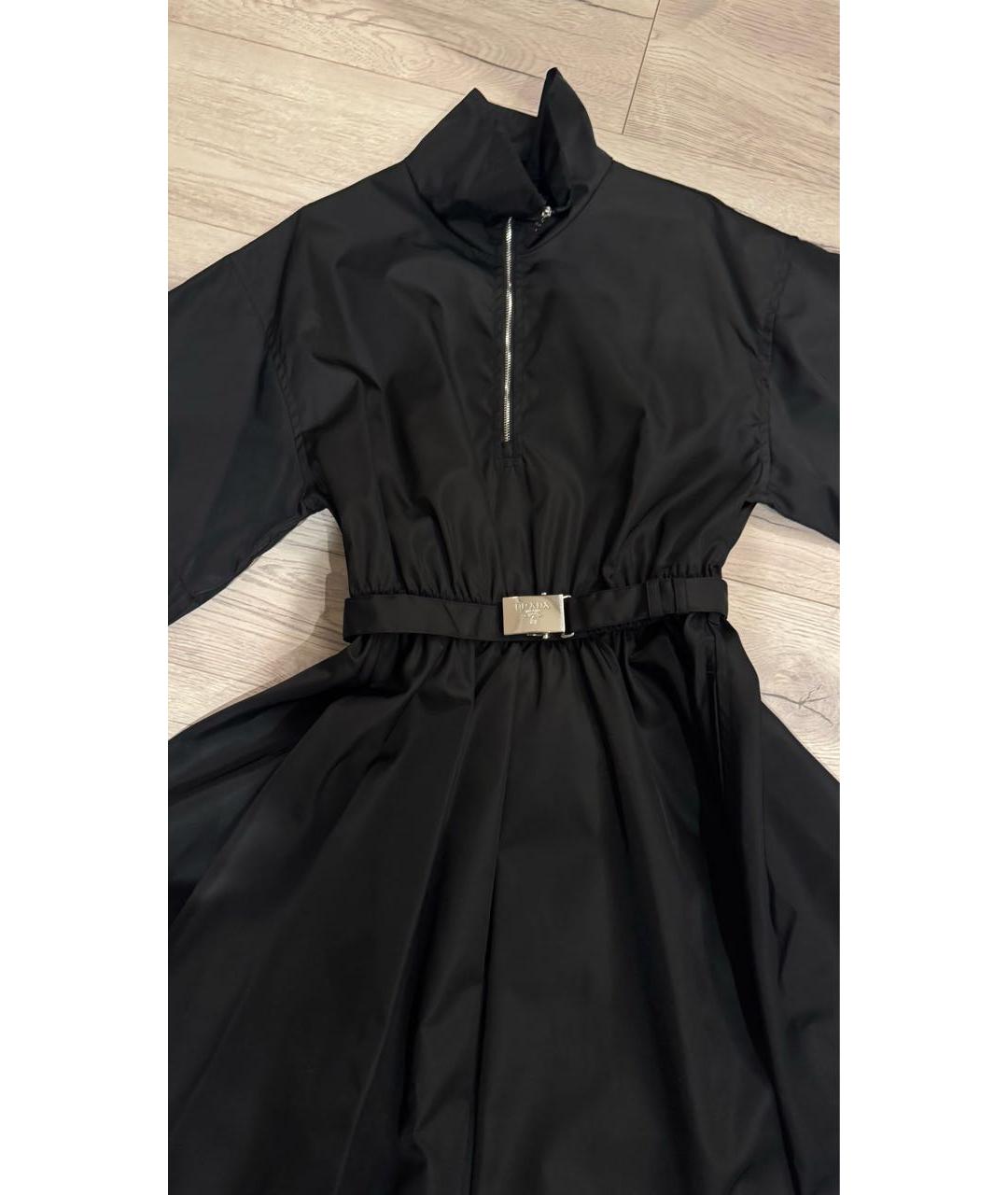 PRADA Черное полиэстеровое повседневное платье, фото 4