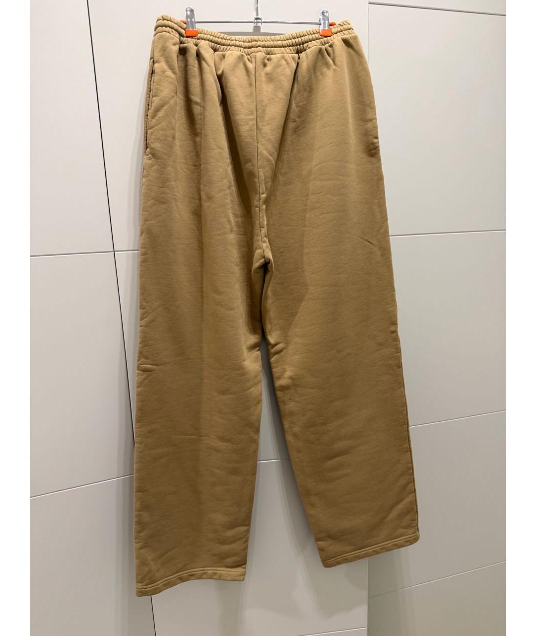 BALENCIAGA Бежевые хлопковые спортивные брюки и шорты, фото 4