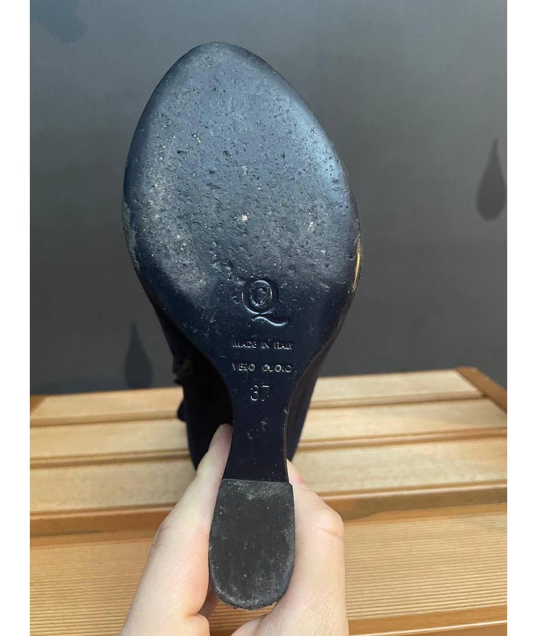 ALEXANDER MCQUEEN Черные замшевые ботильоны, фото 5